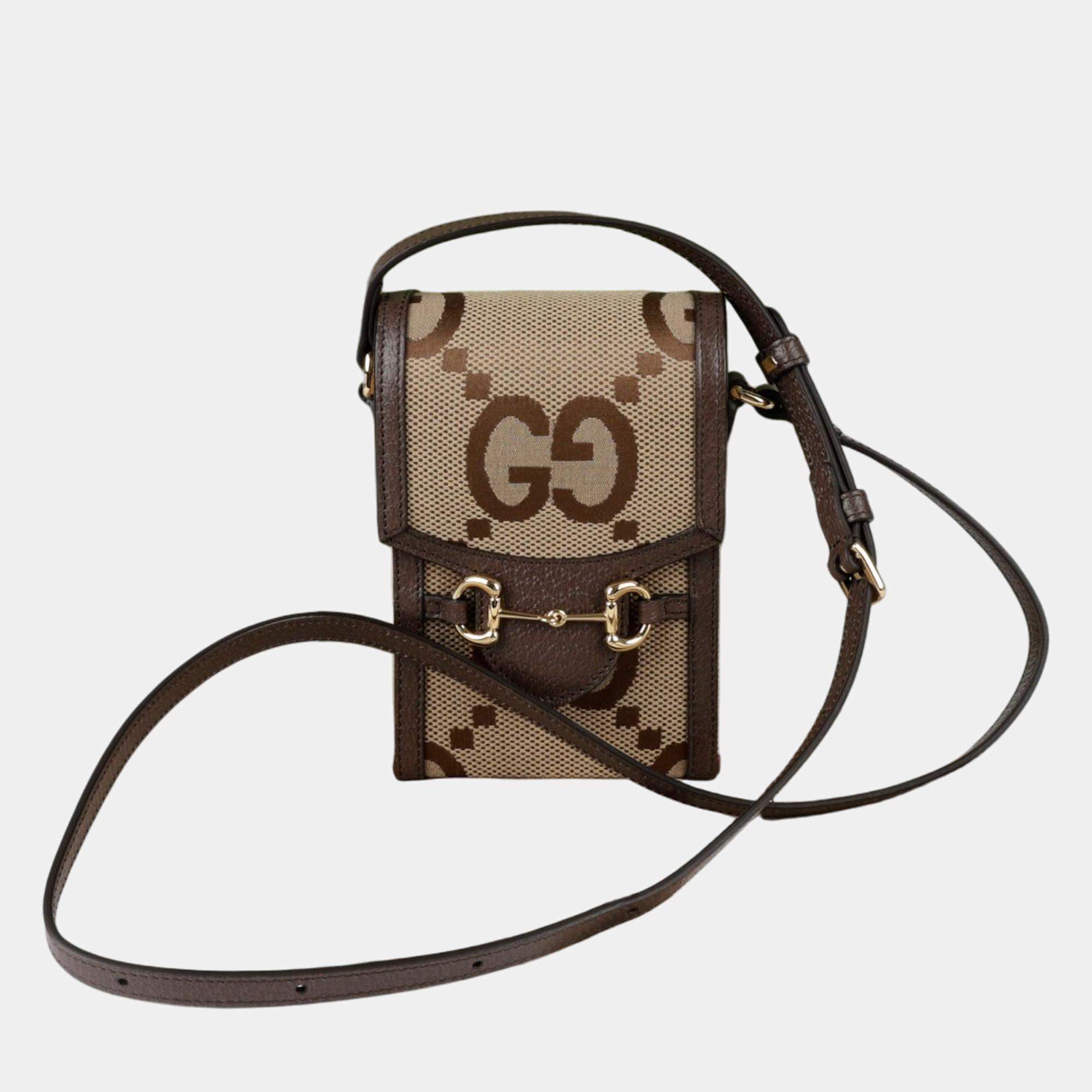 مملوكة مسبقًا Gucci GG Supreme Canvas Horsebit 1955 Mini Crossbody Bag