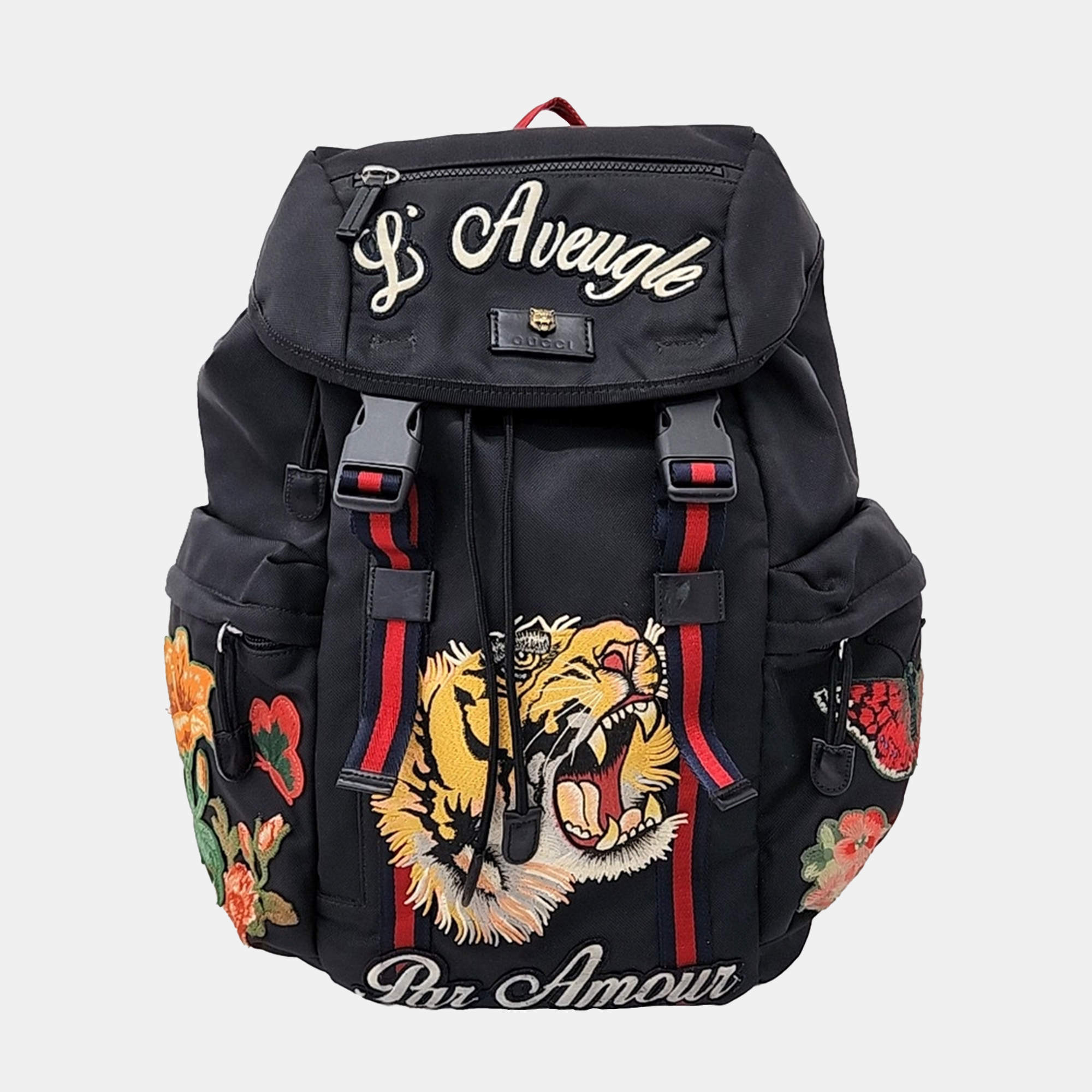 Gucci Multicolor Canvas Techno Tech Pack Backpack