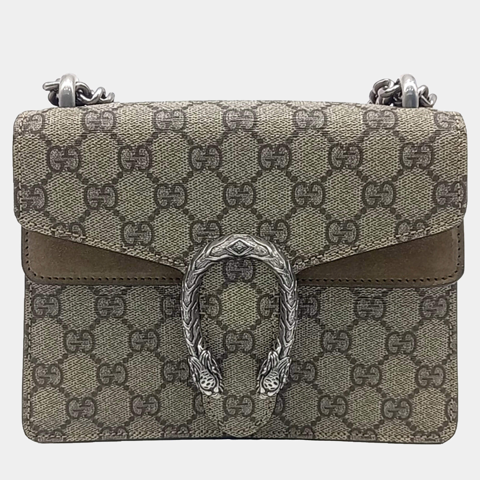 Pre Owned Gucci Beige Canvas Dionysus Crossbody Bag