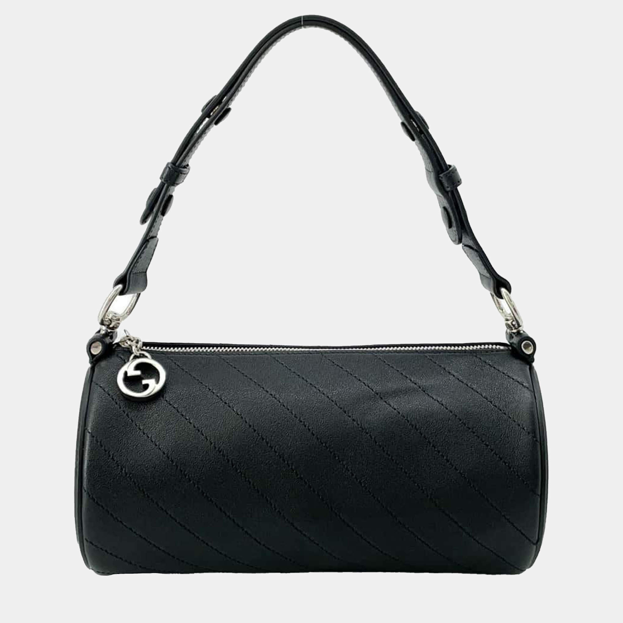 Gucci Black Leather Small Blondie Shoulder Bag 