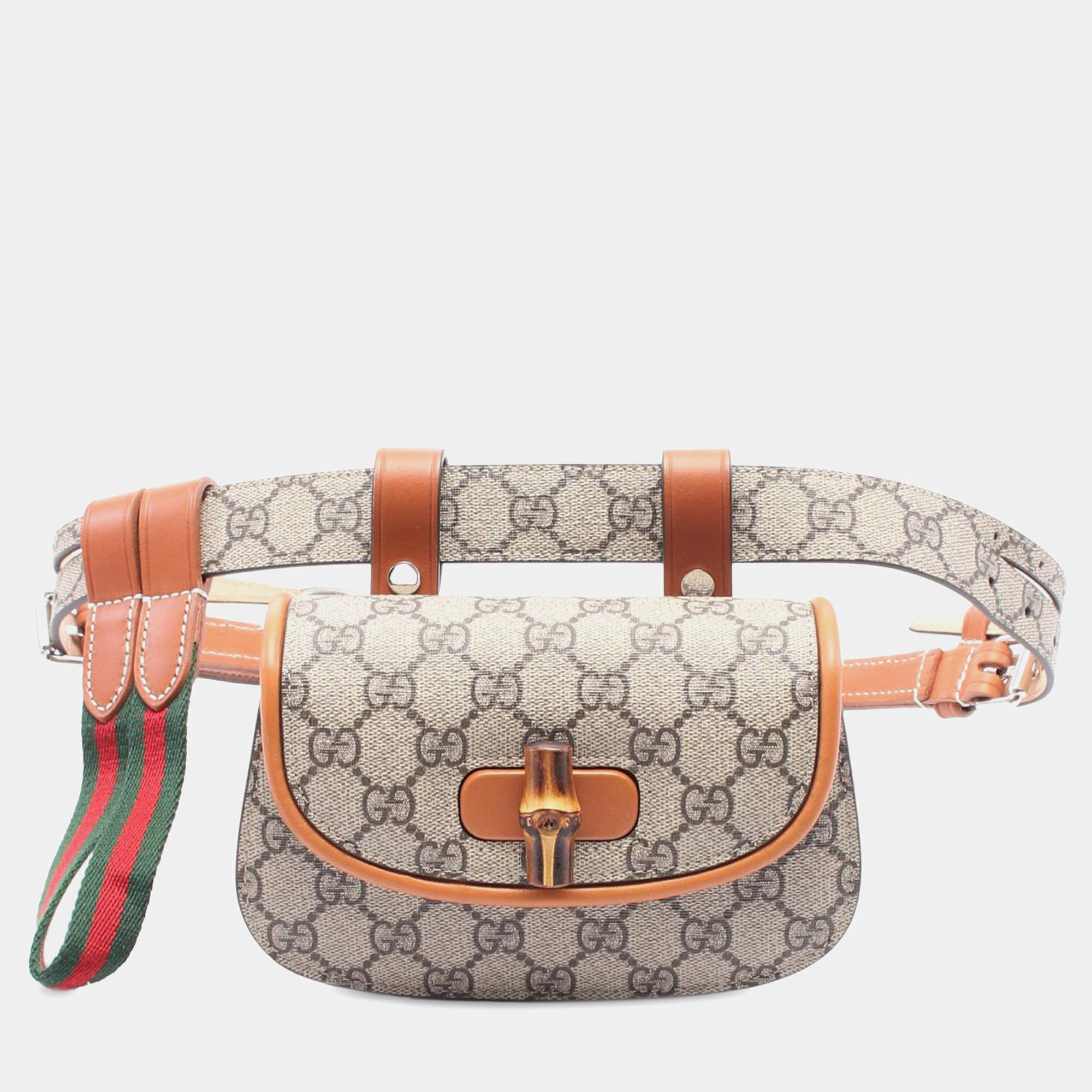 Gucci GG Supreme Canvas Mini Web Bamboo 1947 Belt Bag