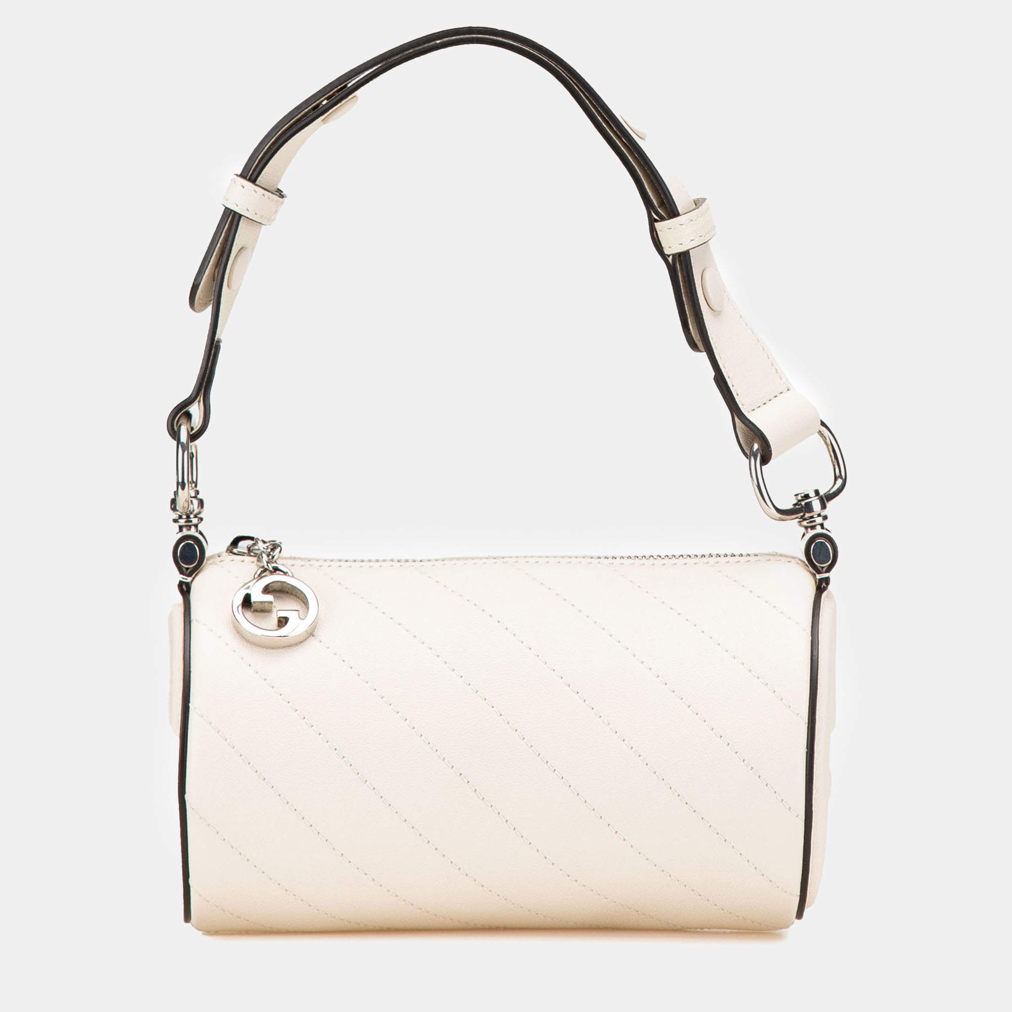 Gucci White Mini Leather Blondie Shoulder Bag
