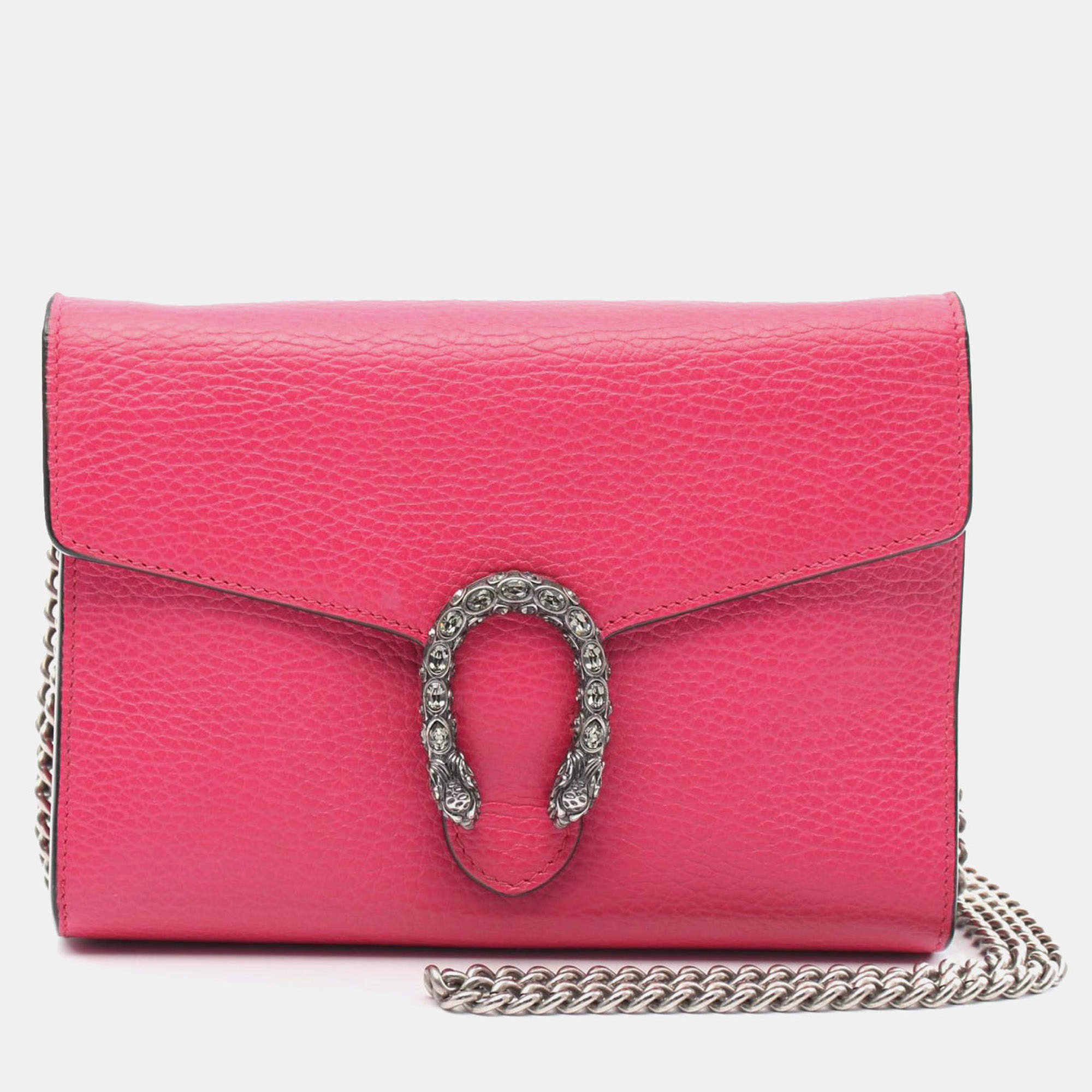 Gucci Mini Leather Dionysus Wallet on Chain Bag