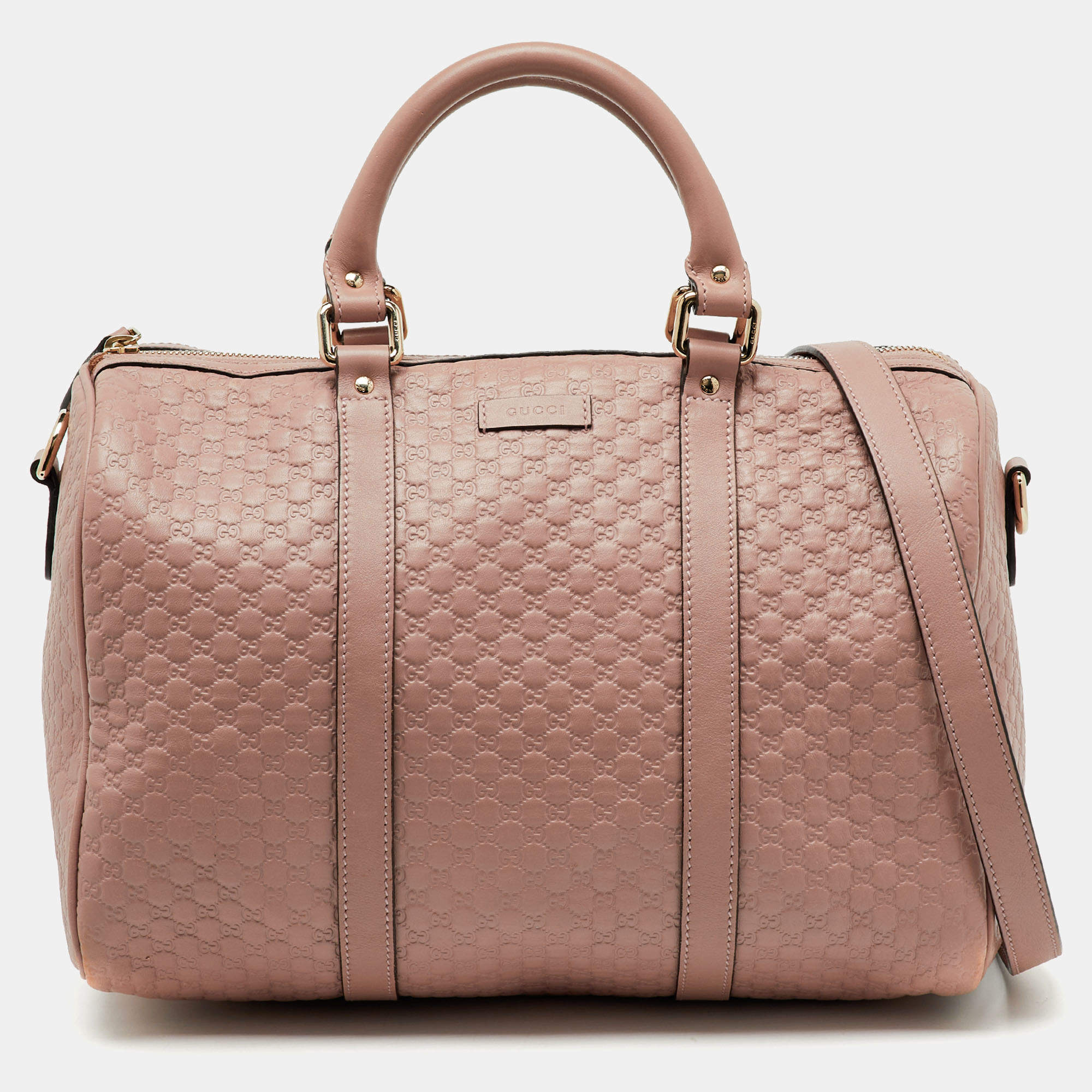Gucci Blush Pink Microguccissima Leather Medium Joy Boston Bag