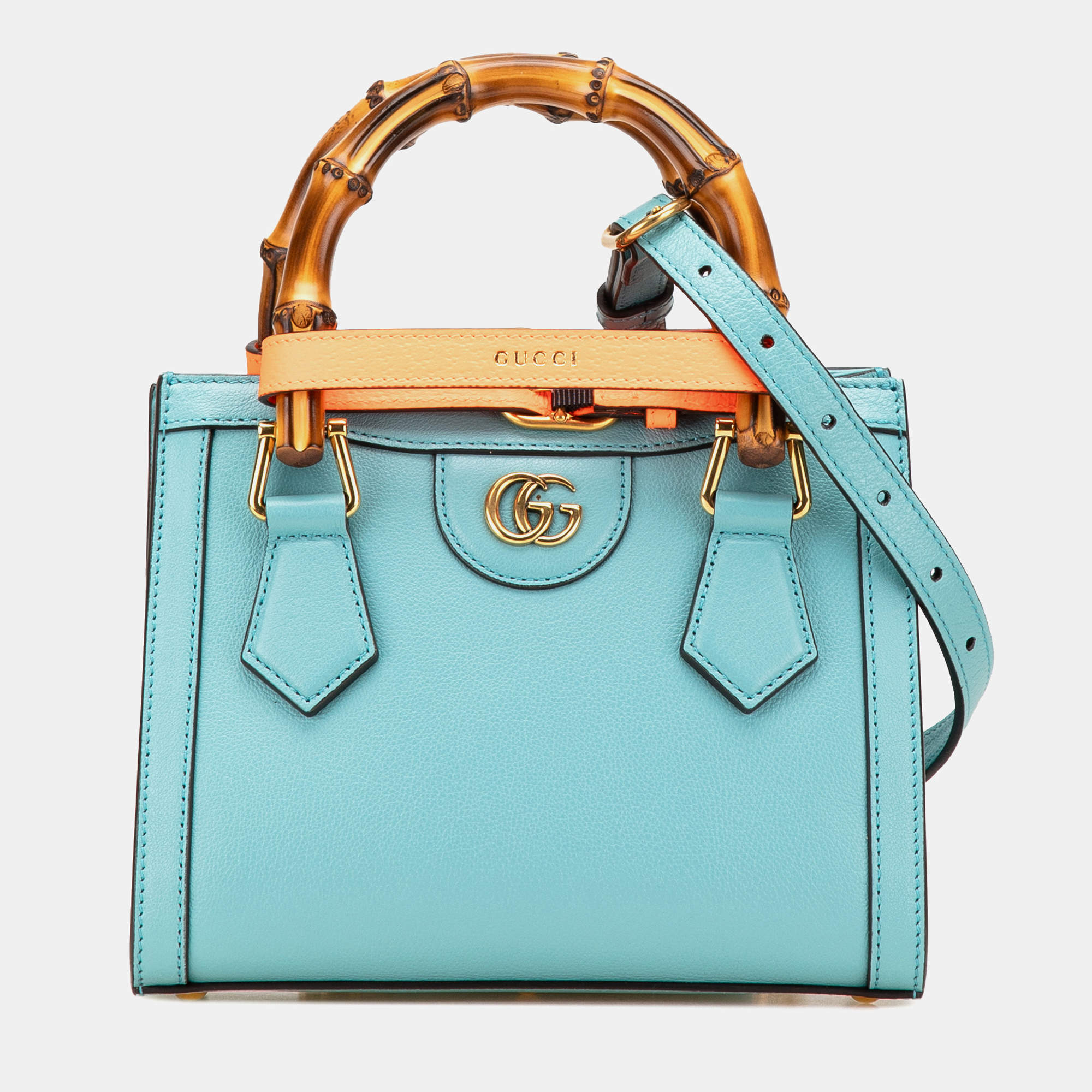 Gucci Mini Leather Bamboo Diana Satchel