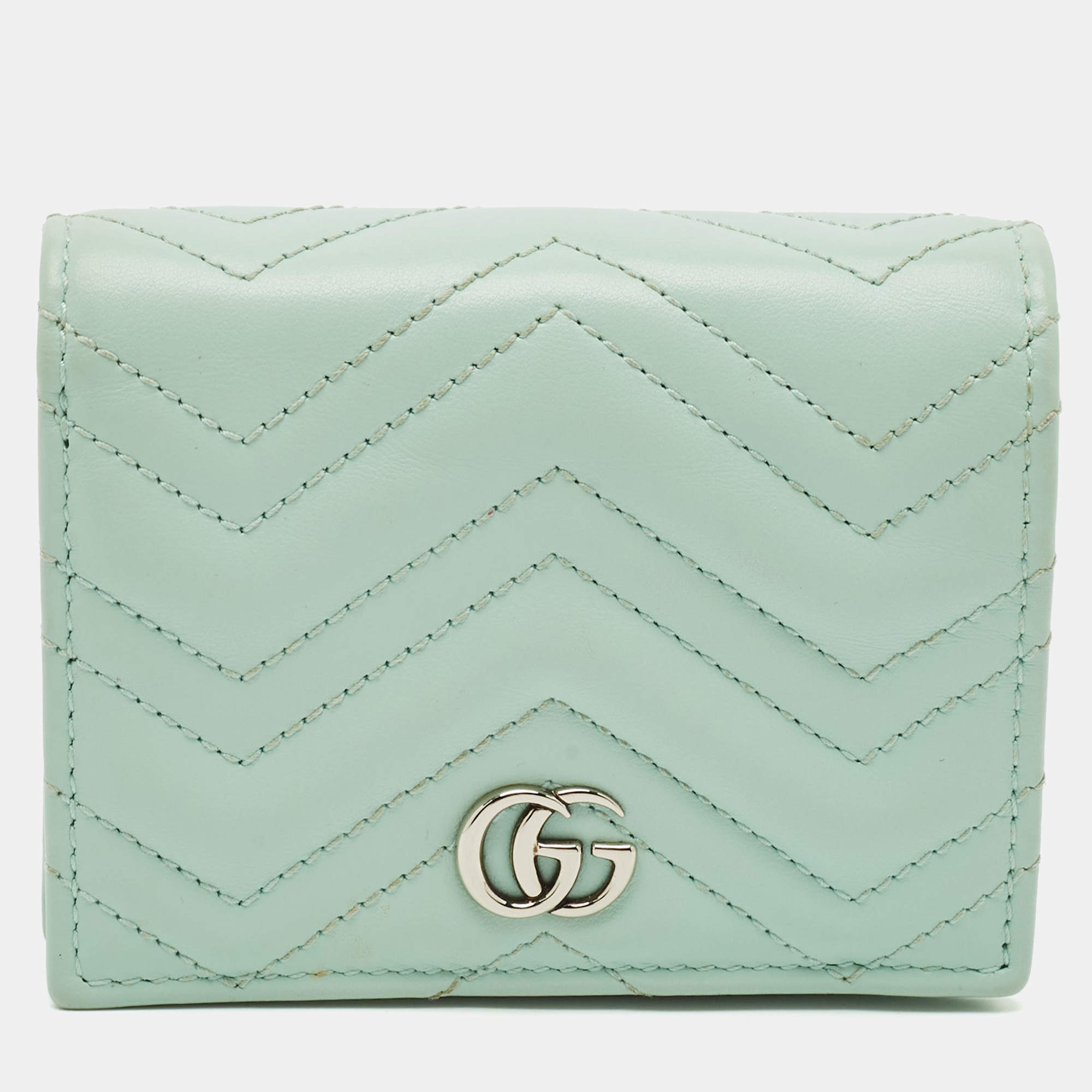 Gucci Matelassé Leather GG Marmont Card Case