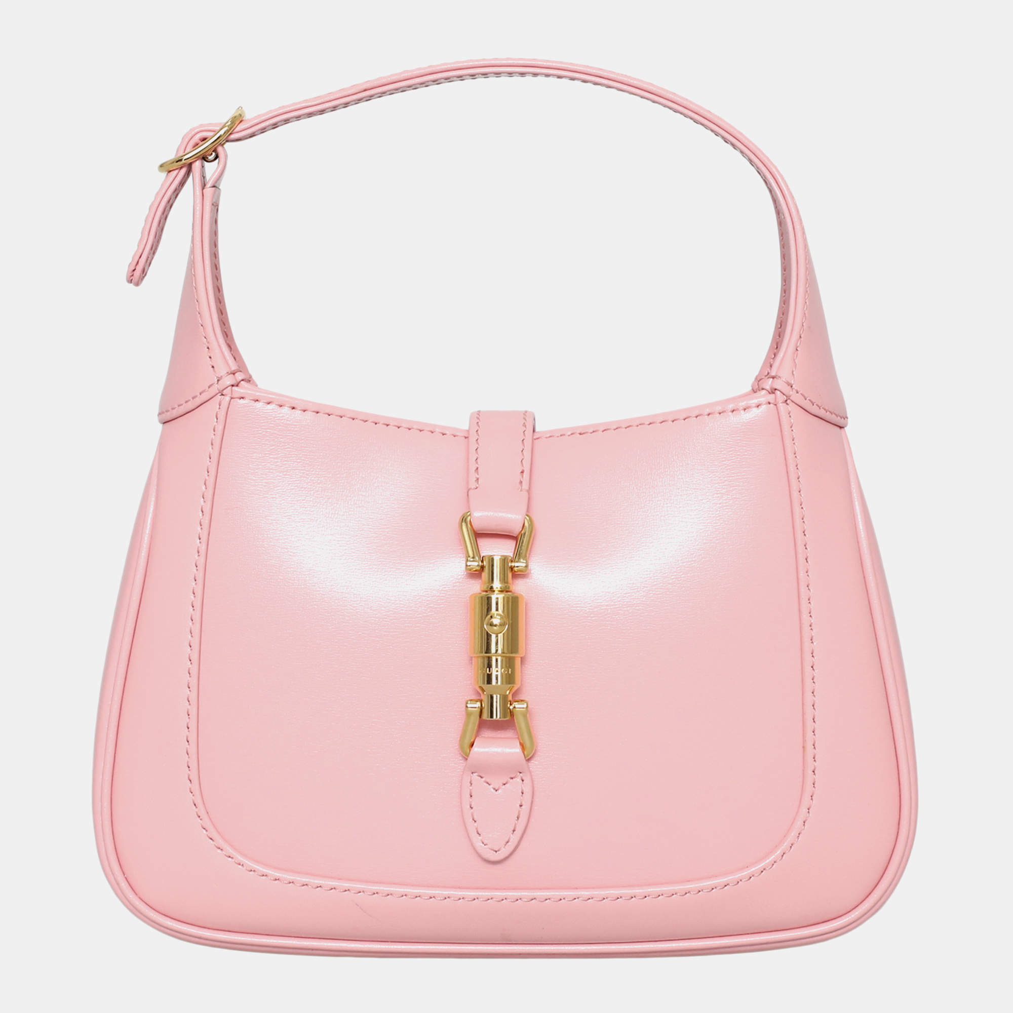 Pre Owned Gucci Pink Leather Mini Jackie 1961 Bag