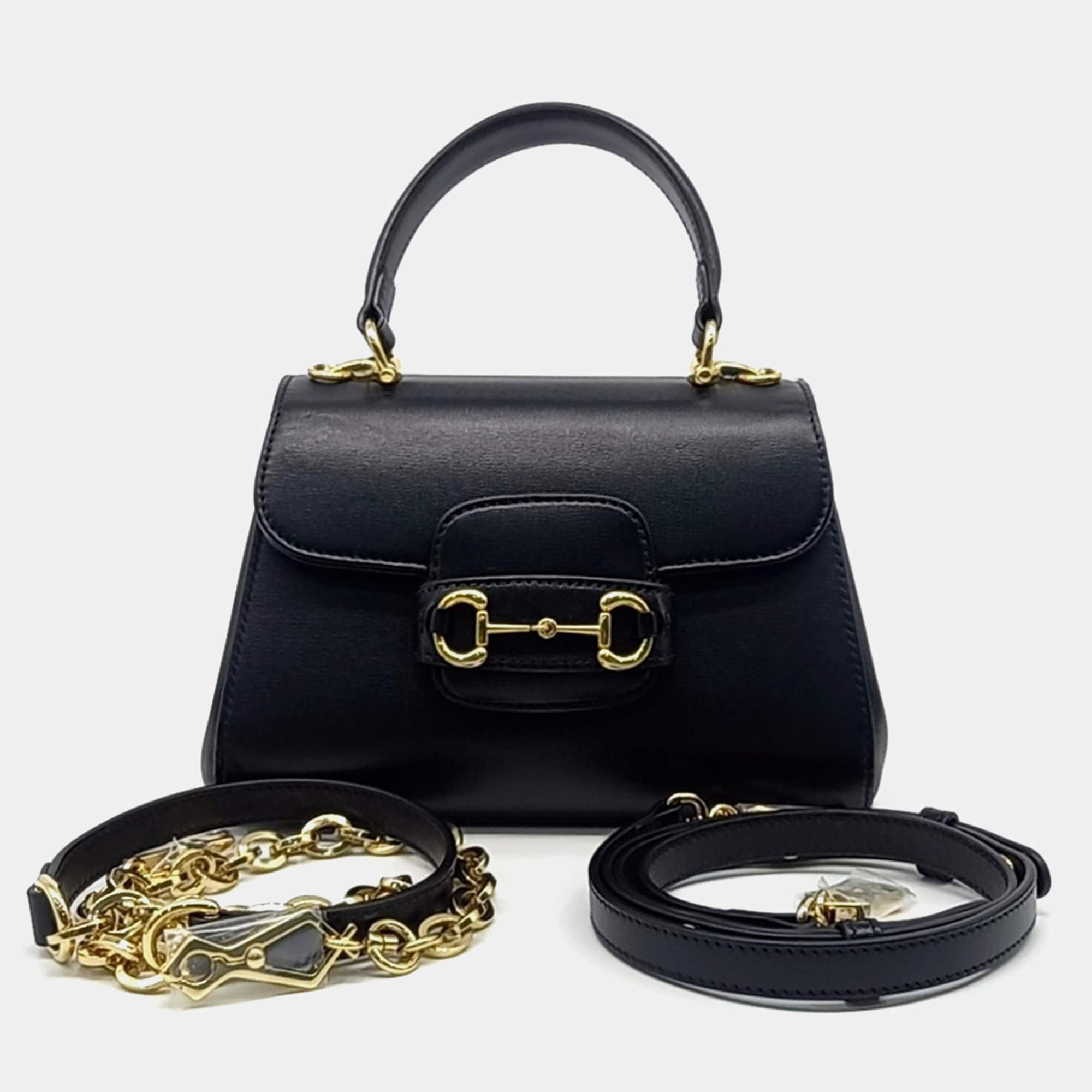 Gucci Black Leather Horsebit 1955 Mini Bag