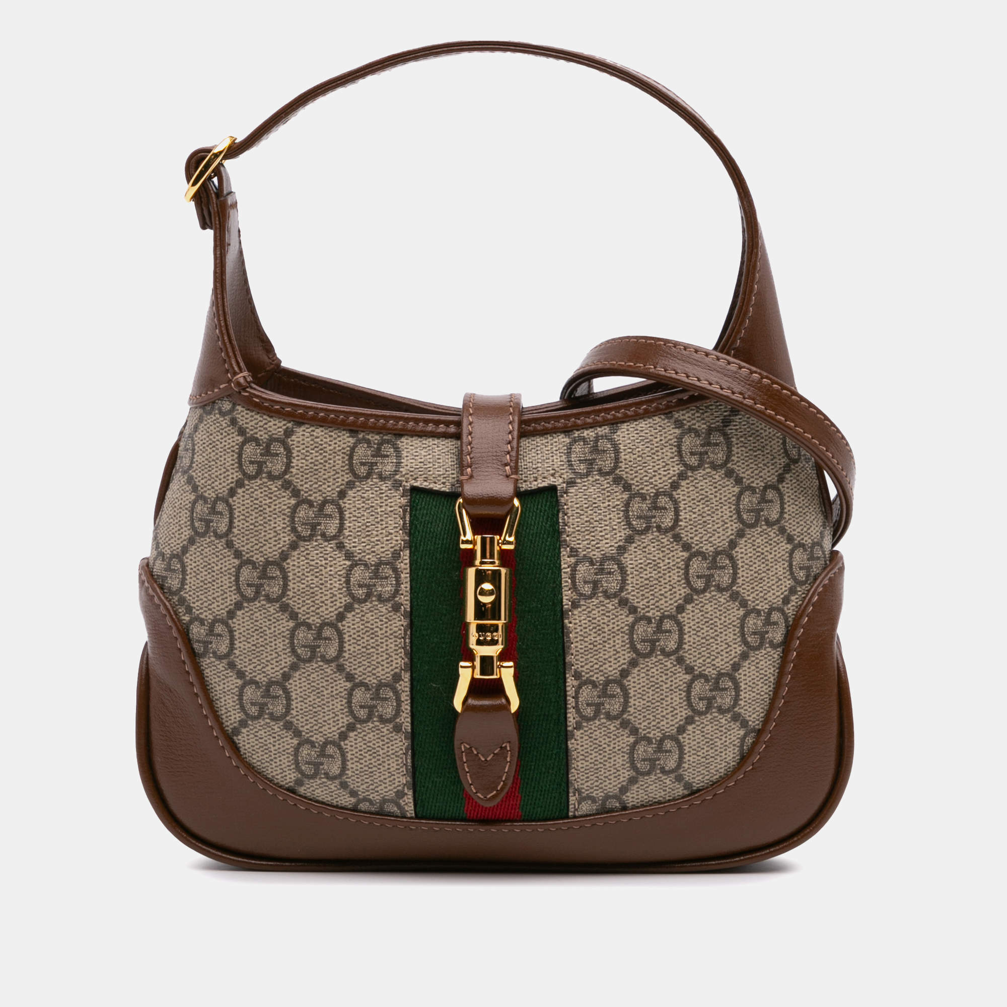Gucci Brown Mini GG Supreme Jackie 1961 Crossbody