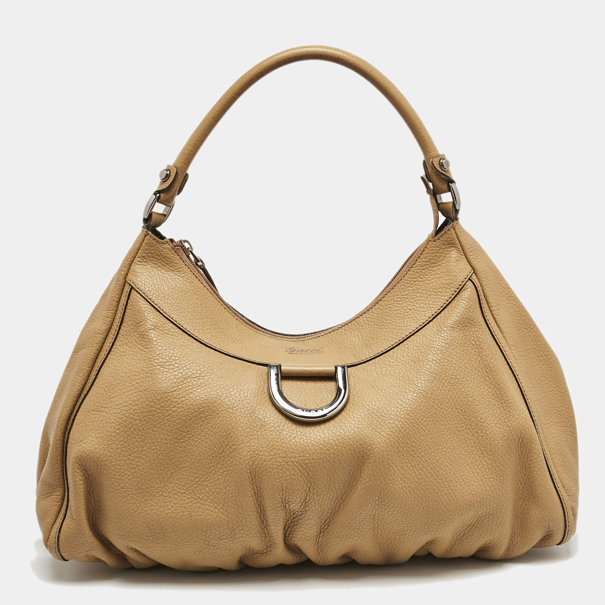 Gucci Tan Leather Abbey D-Ring Shoulder Bag