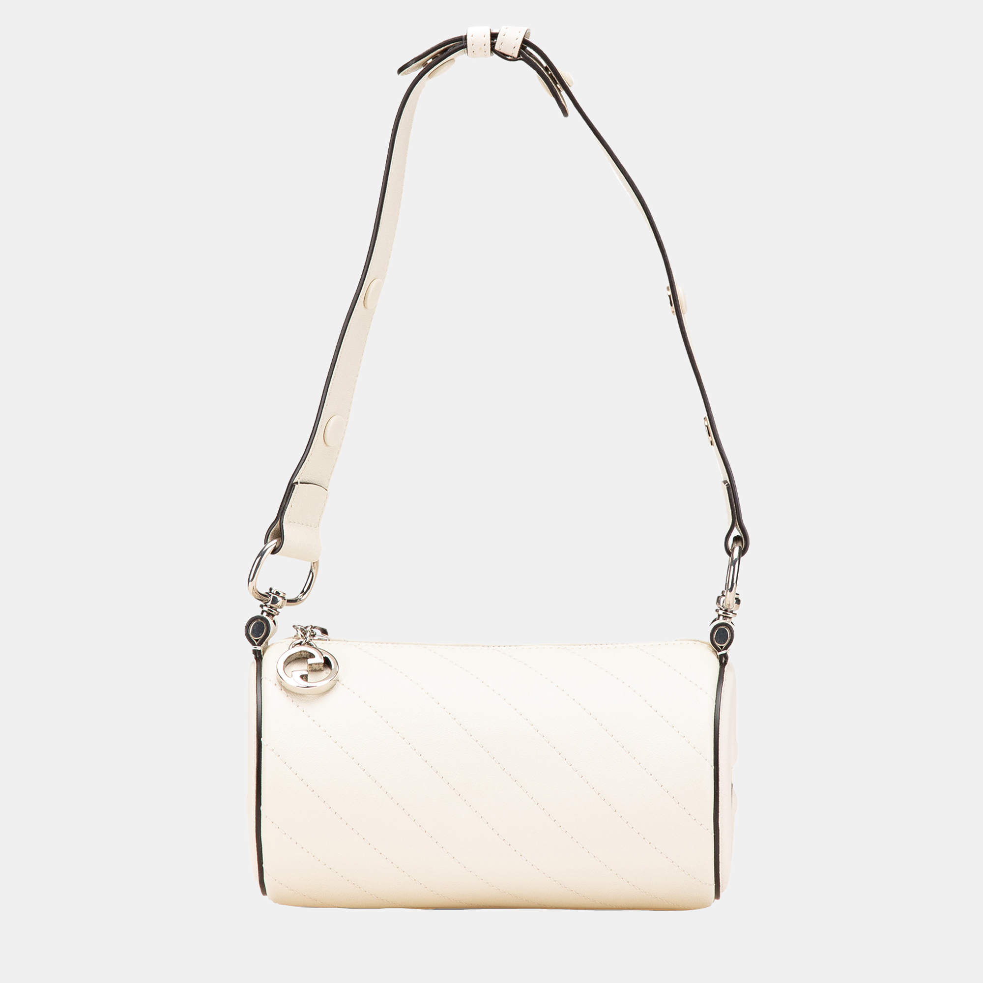 Gucci White Mini Leather Blondie Shoulder Bag