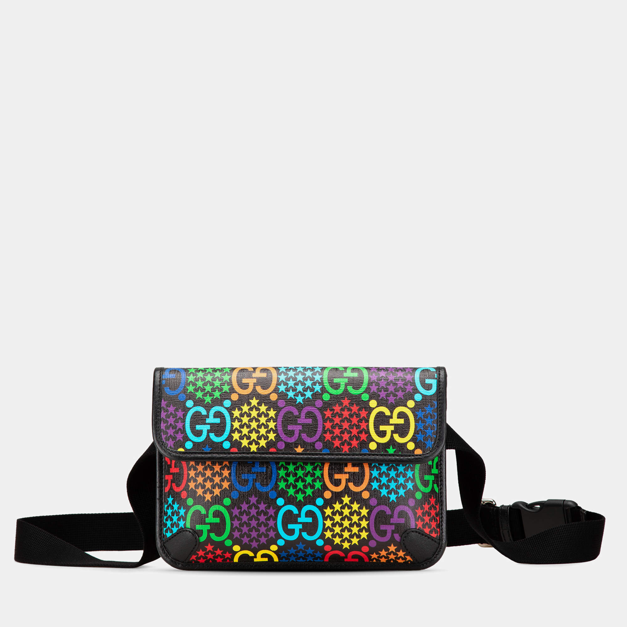 Gucci Black Psychedelic GG Supreme Belt Bag