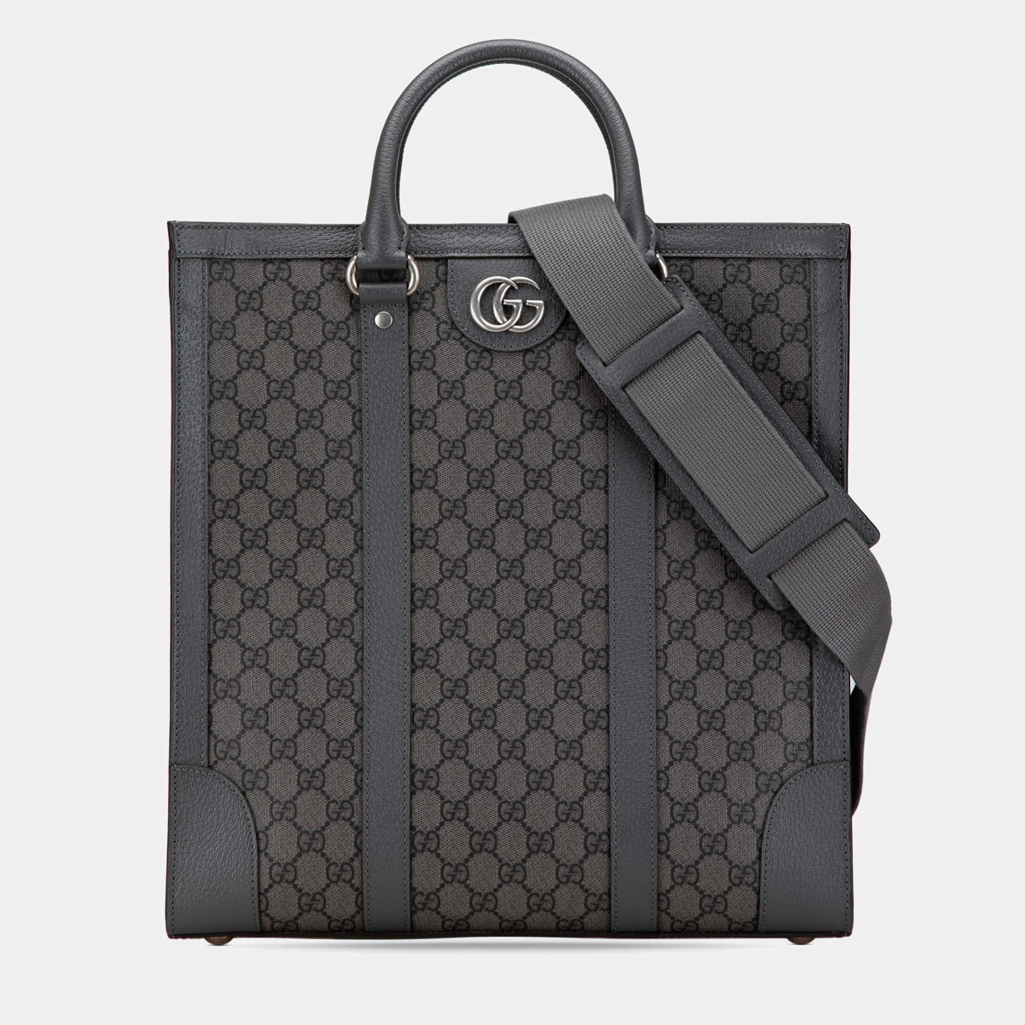 Gucci Grey Medium GG Supreme Ophidia Satchel