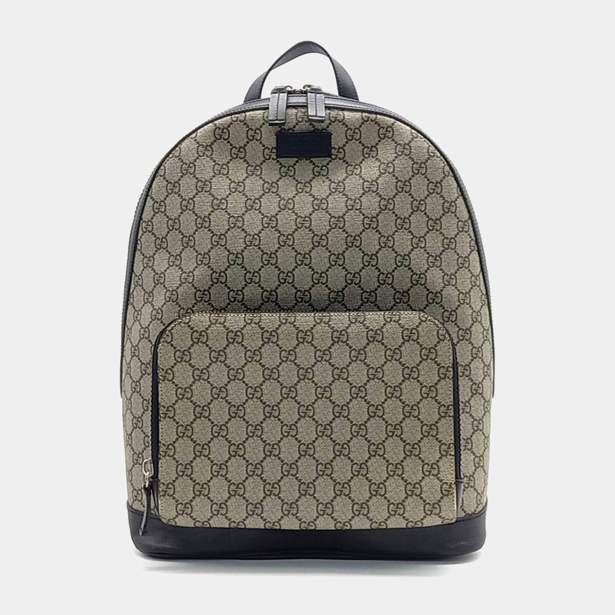 Gucci Beige PVC Backpack