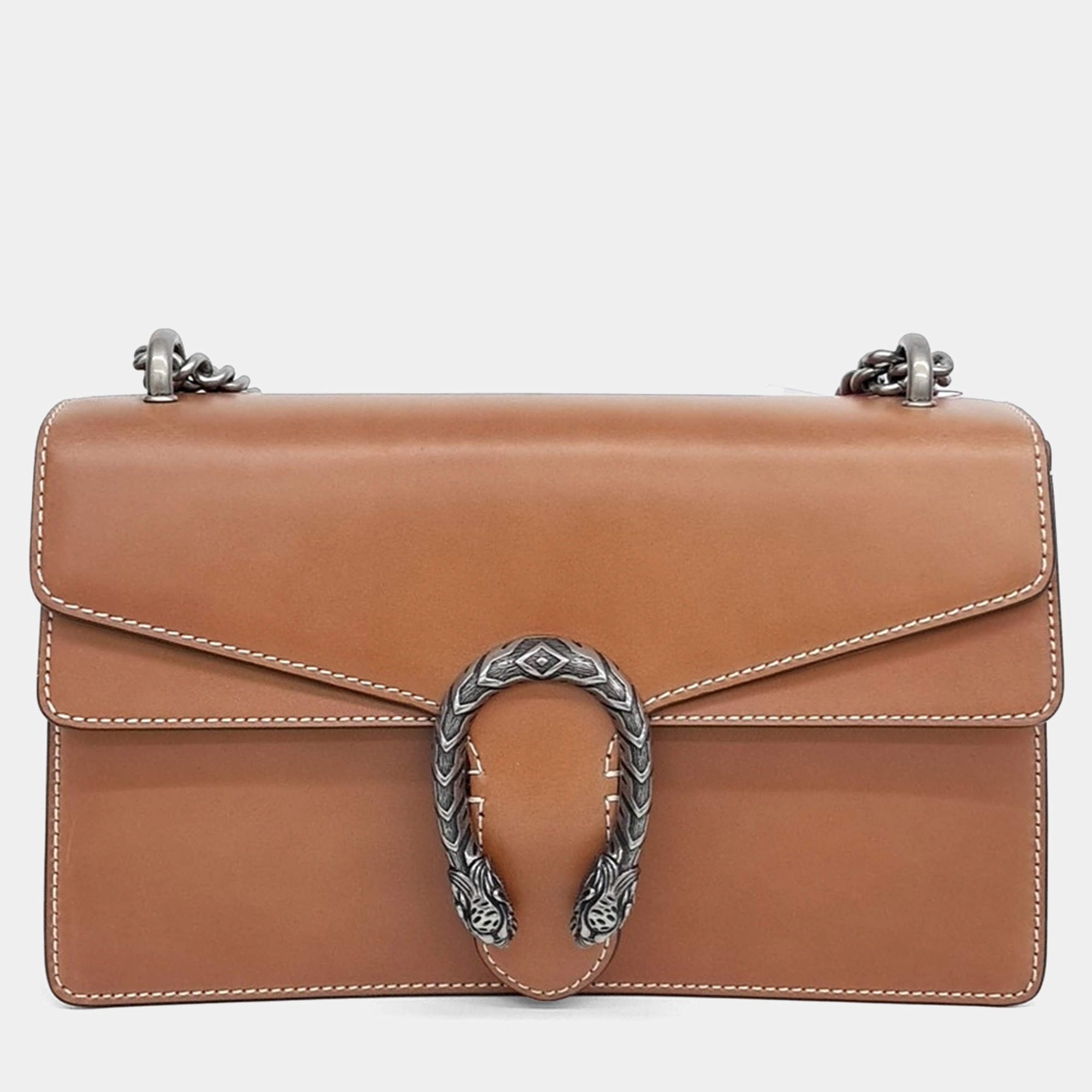 Gucci Brown Leather Dionysus Chain Shoulder Bag