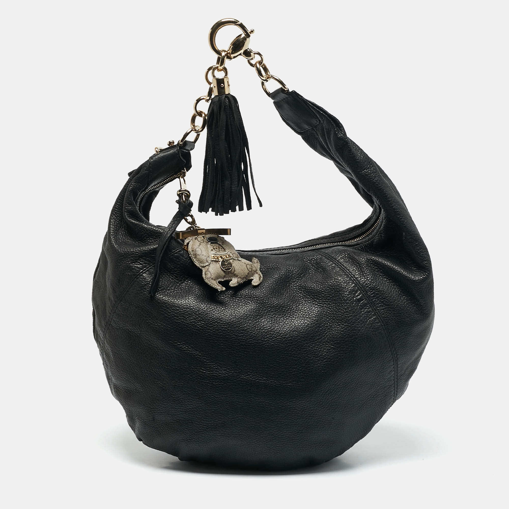 Gucci Black Leather Sienna Hobo