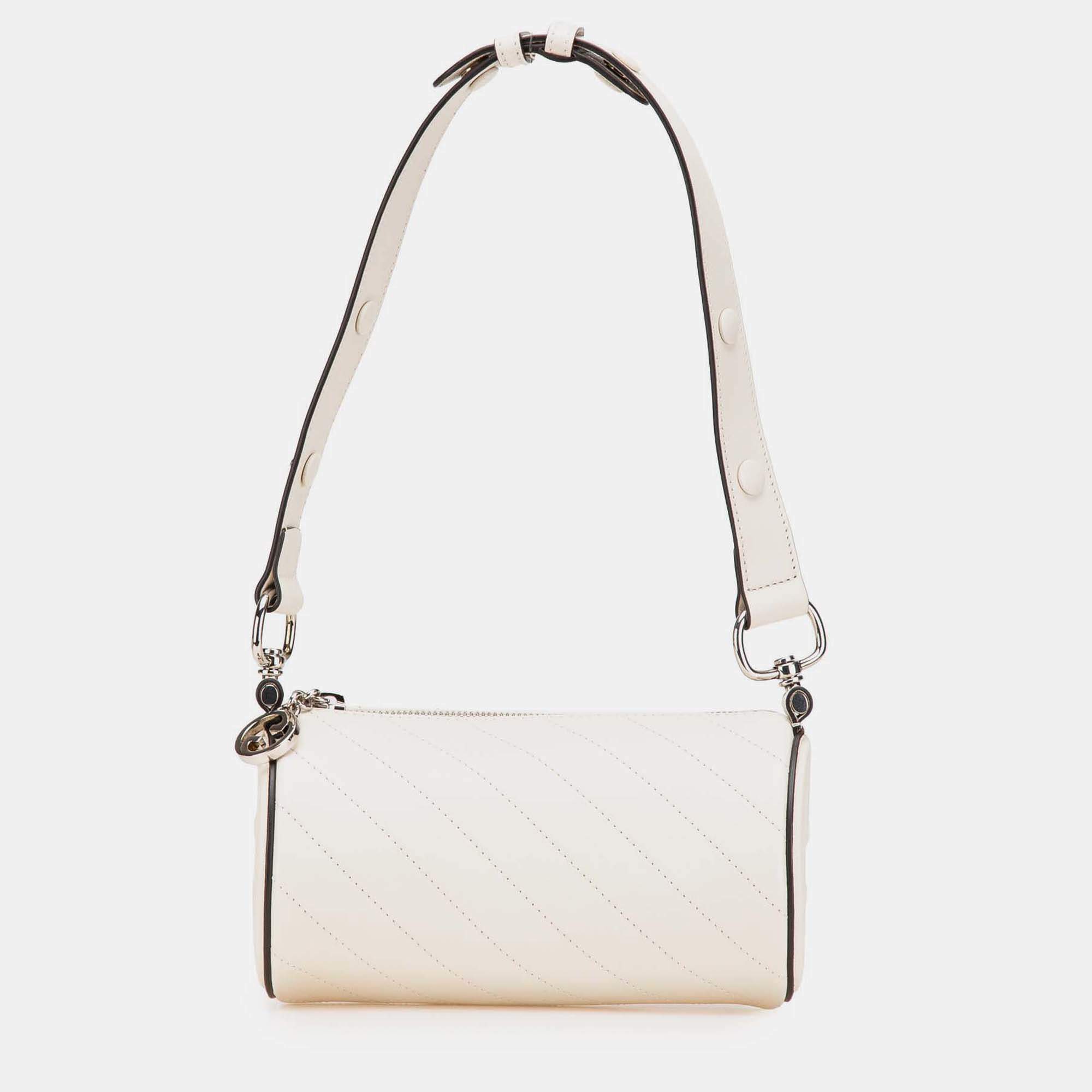 Gucci White Mini Leather Blondie Shoulder Bag