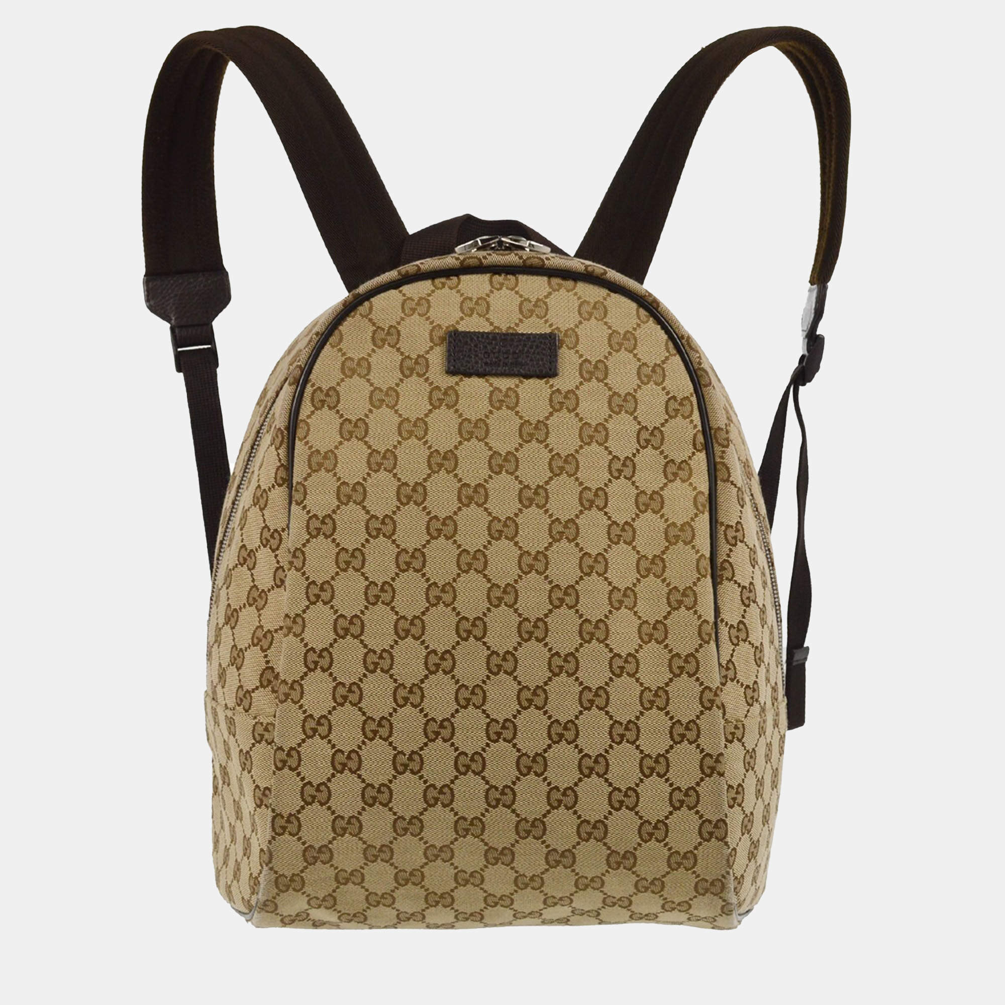 Gucci Beige GG Canvas Backpack