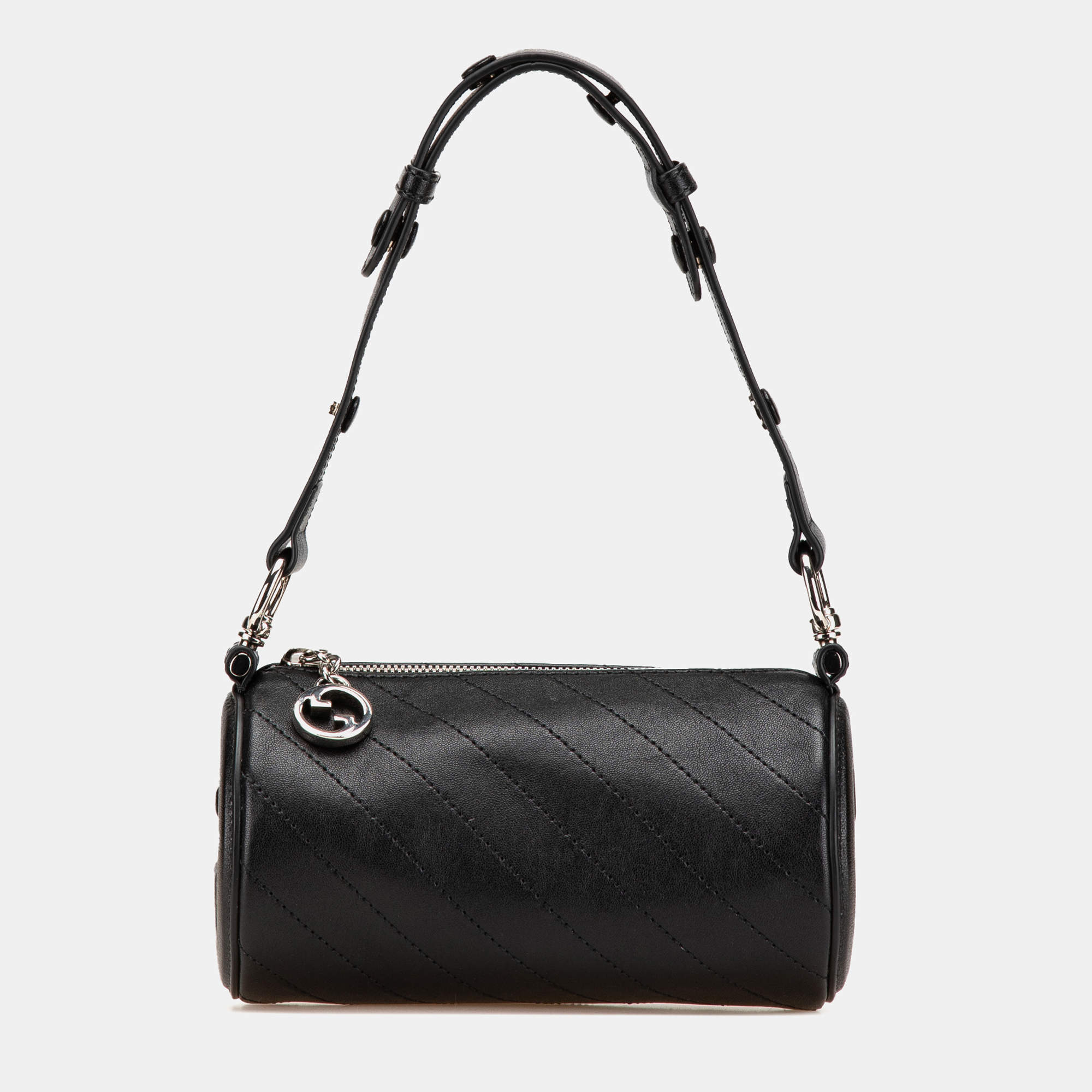 Pre Owned Gucci Black Mini Leather Blondie Shoulder Bag