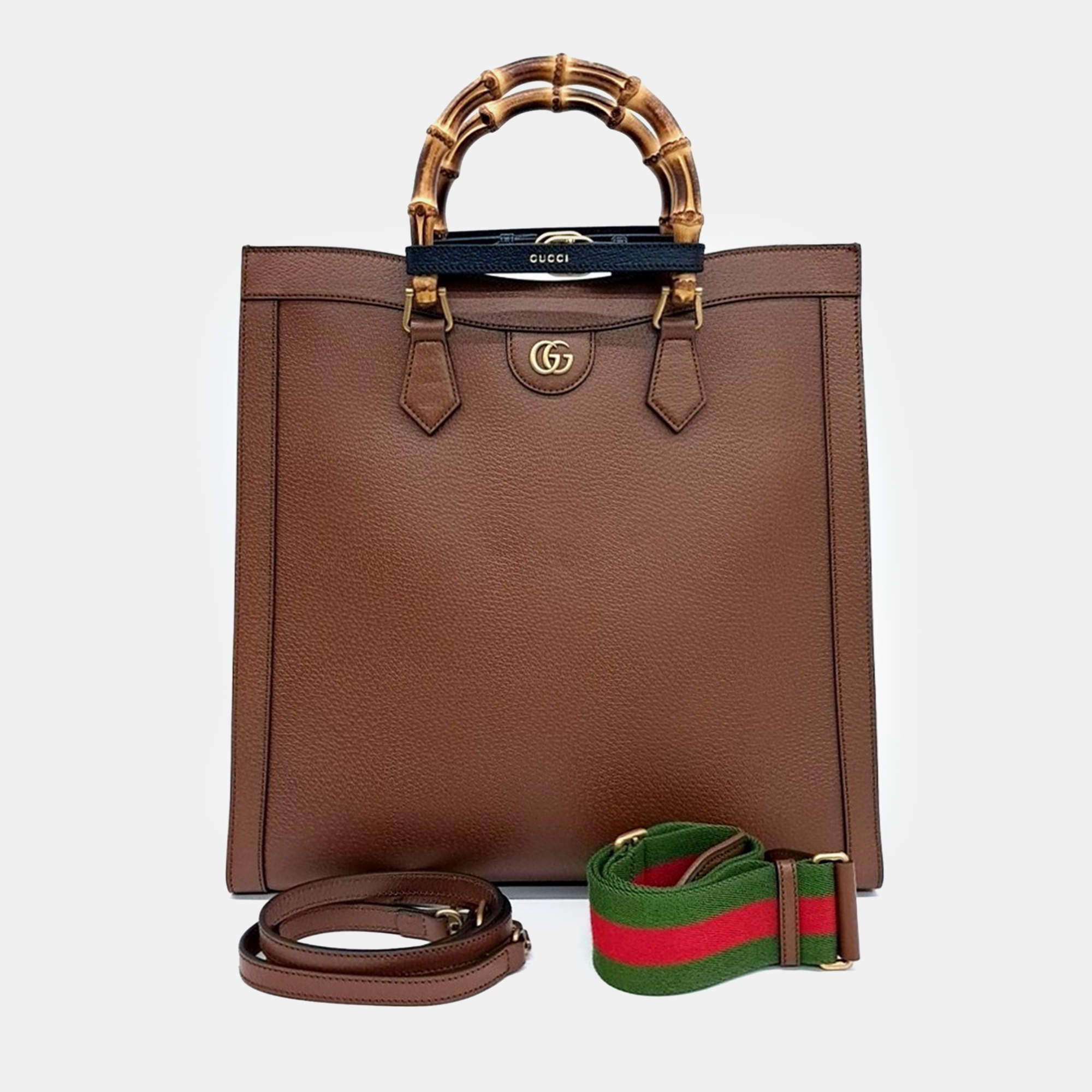 Gucci Brown Leather Diana Large Tote Bag