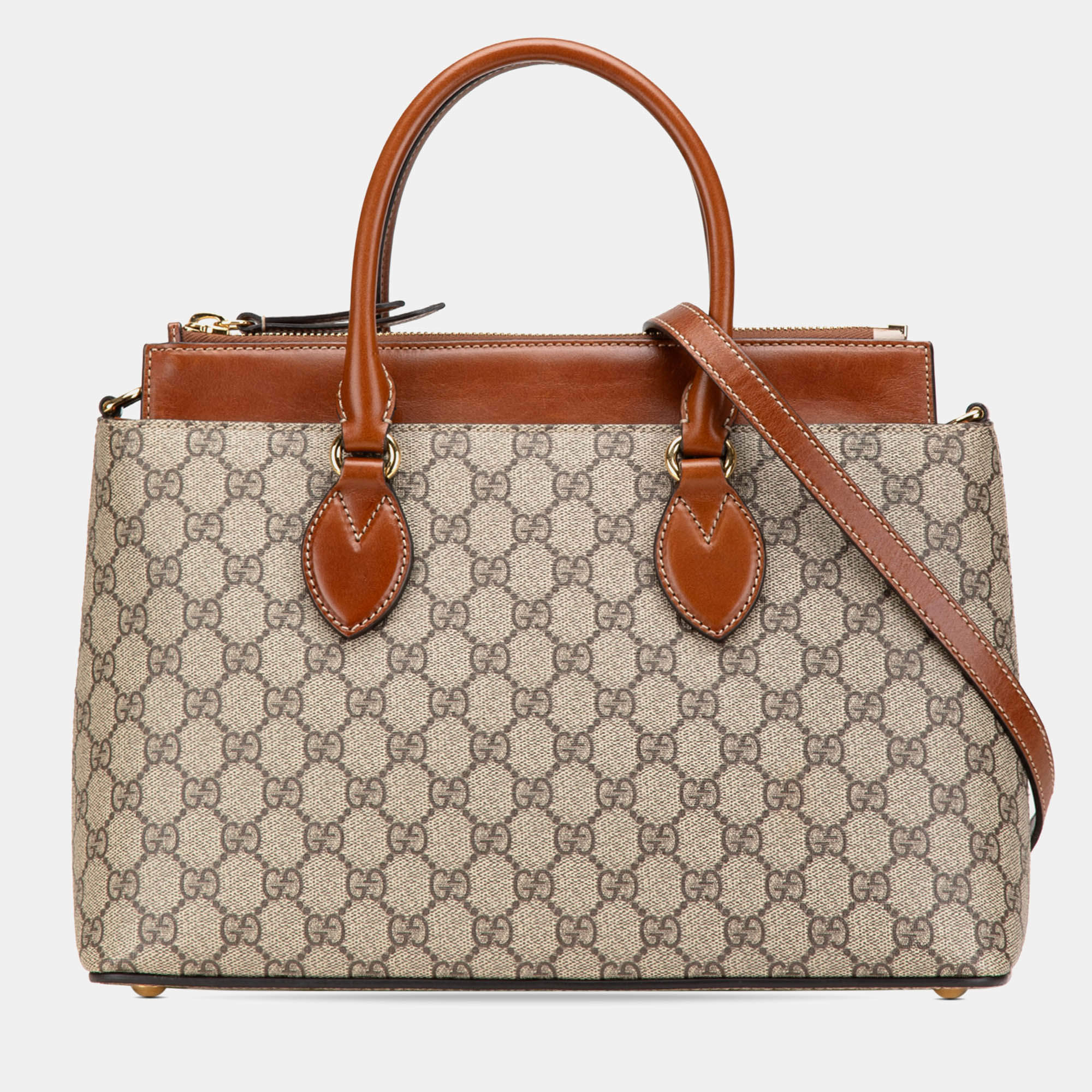 Gucci Beige GG Supreme Linea A Satchel
