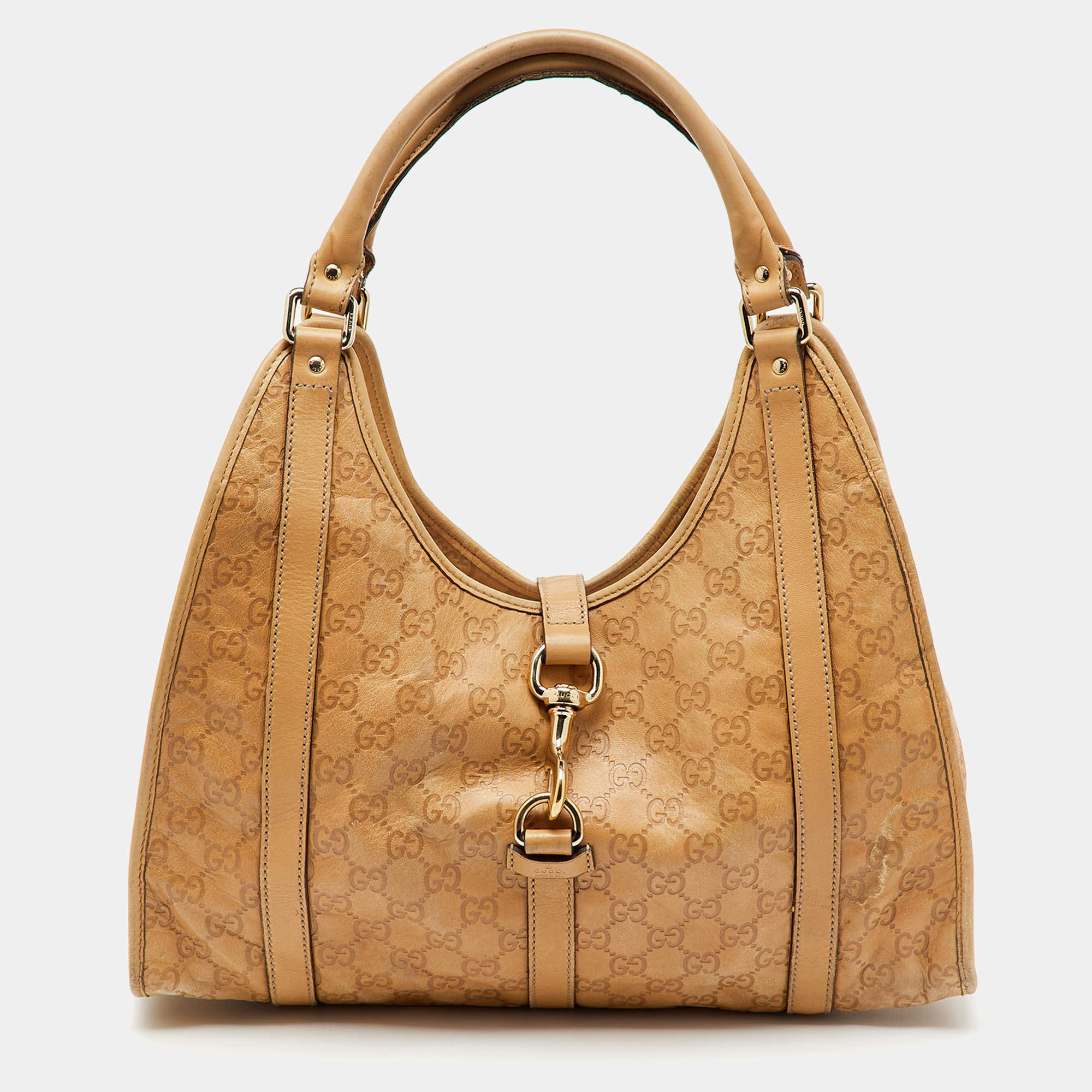 Gucci Beige Guccissima Leather Bardot Joy Tote