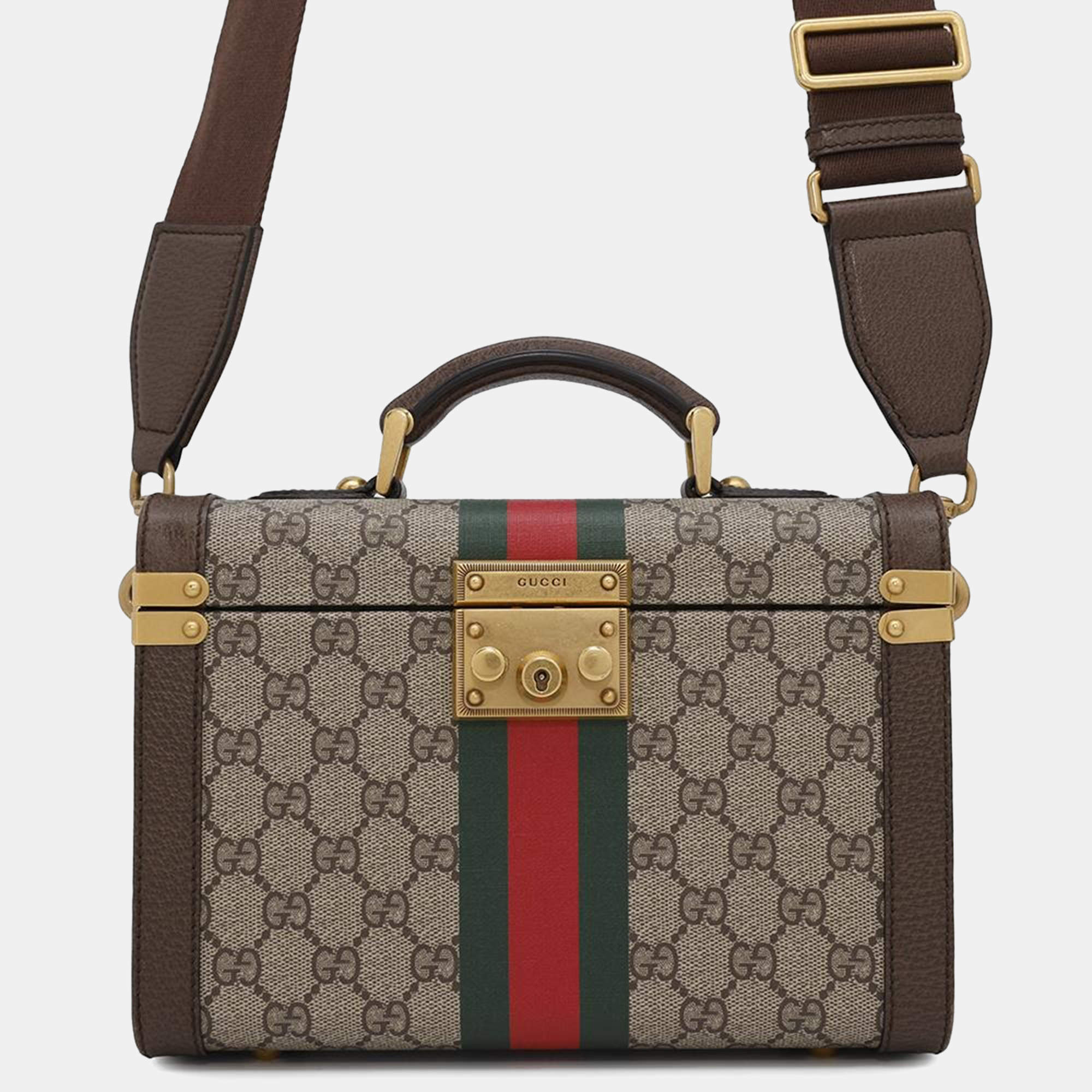 Gucci Beige/Brown GG Supreme Canvas Beauty Case