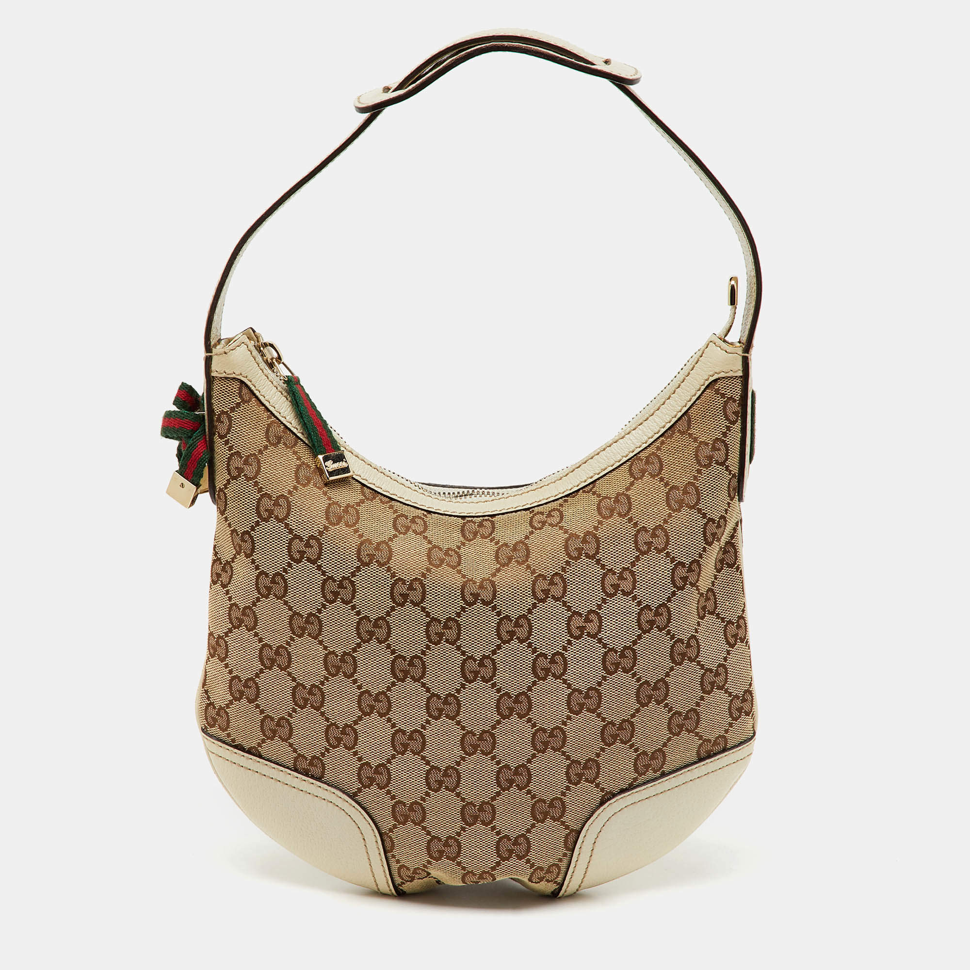 Gucci Beige/Cream GG Canvas and Leather Princy Hobo