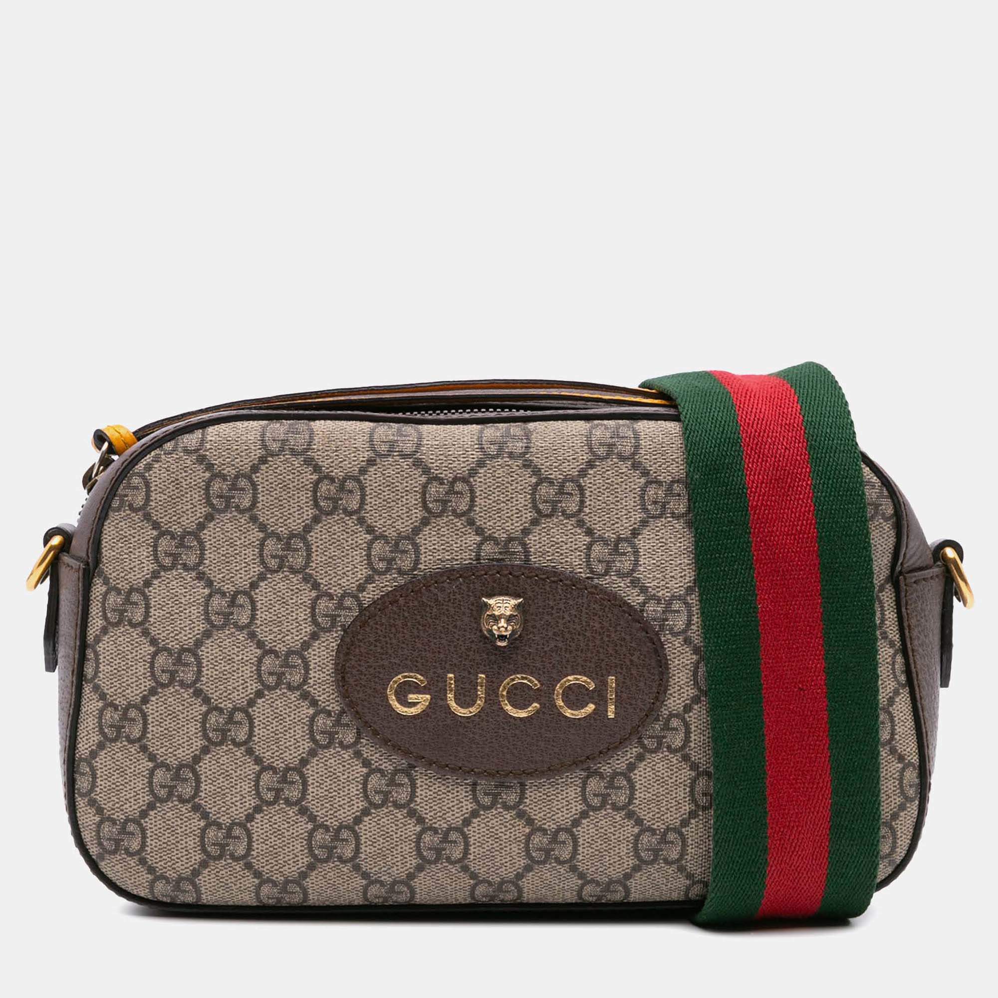 Gucci Beige GG Supreme Web Neo Vintage Crossbody