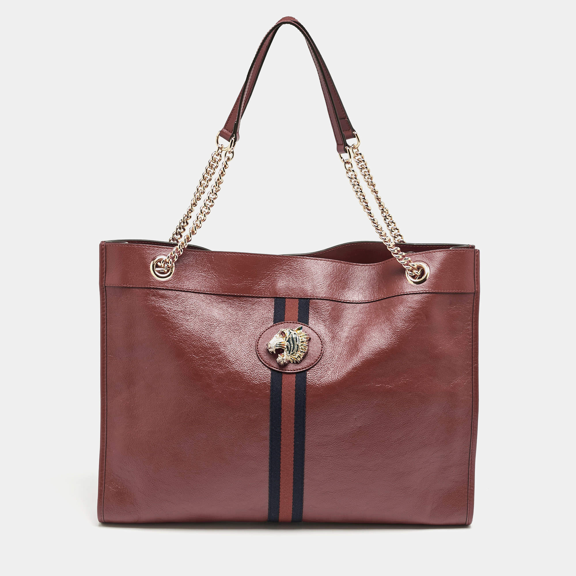 Gucci Red Leather Large Rajah Tote
