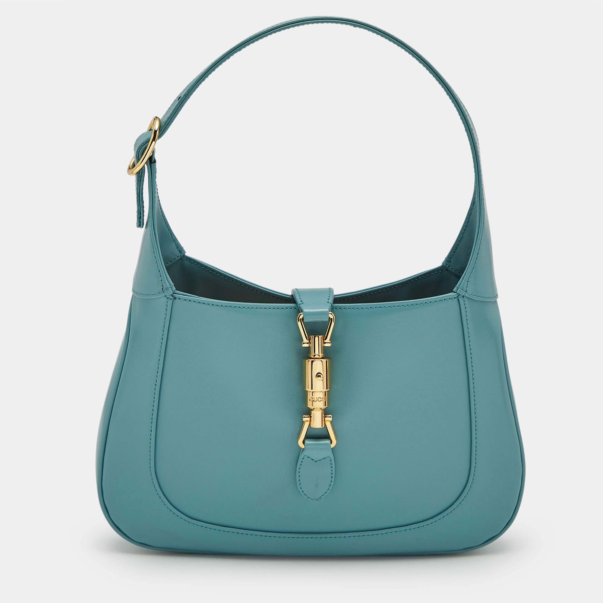 Gucci Blue Leather Small Jackie 1961 Hobo
