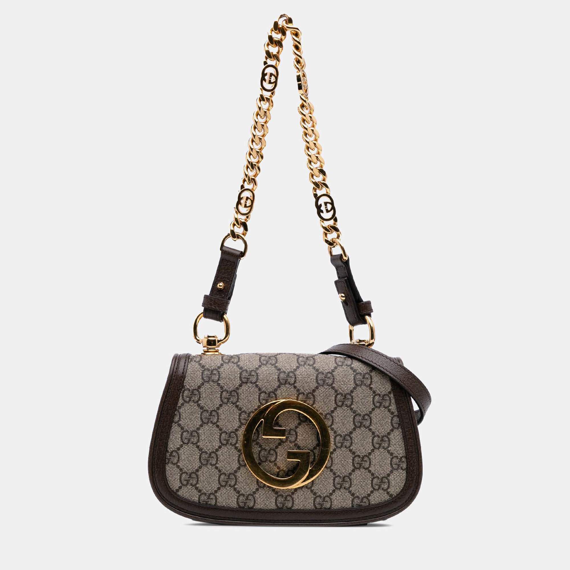 Gucci Beige Mini GG Supreme Blondie Satchel