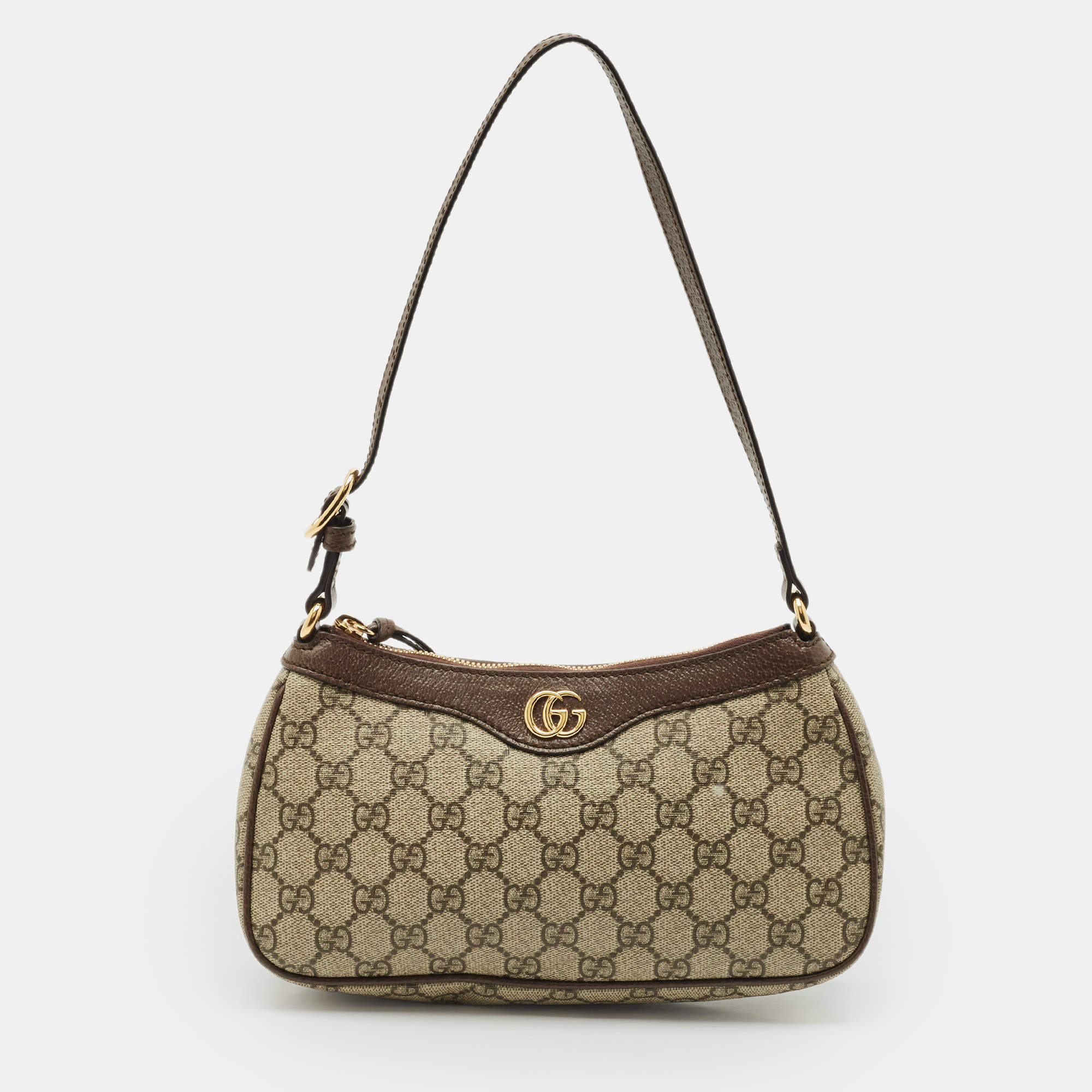 Gucci Brown/Beige GG Supreme Canvas Small Ophidia Bag