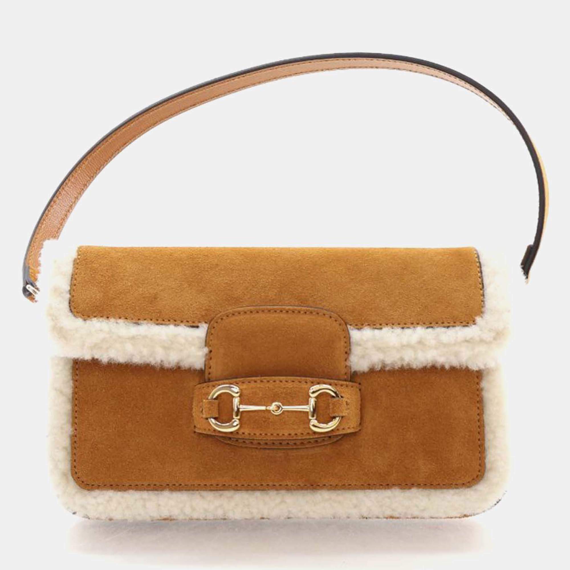 Gucci Mini Suede Horsebit Shoulder Bag