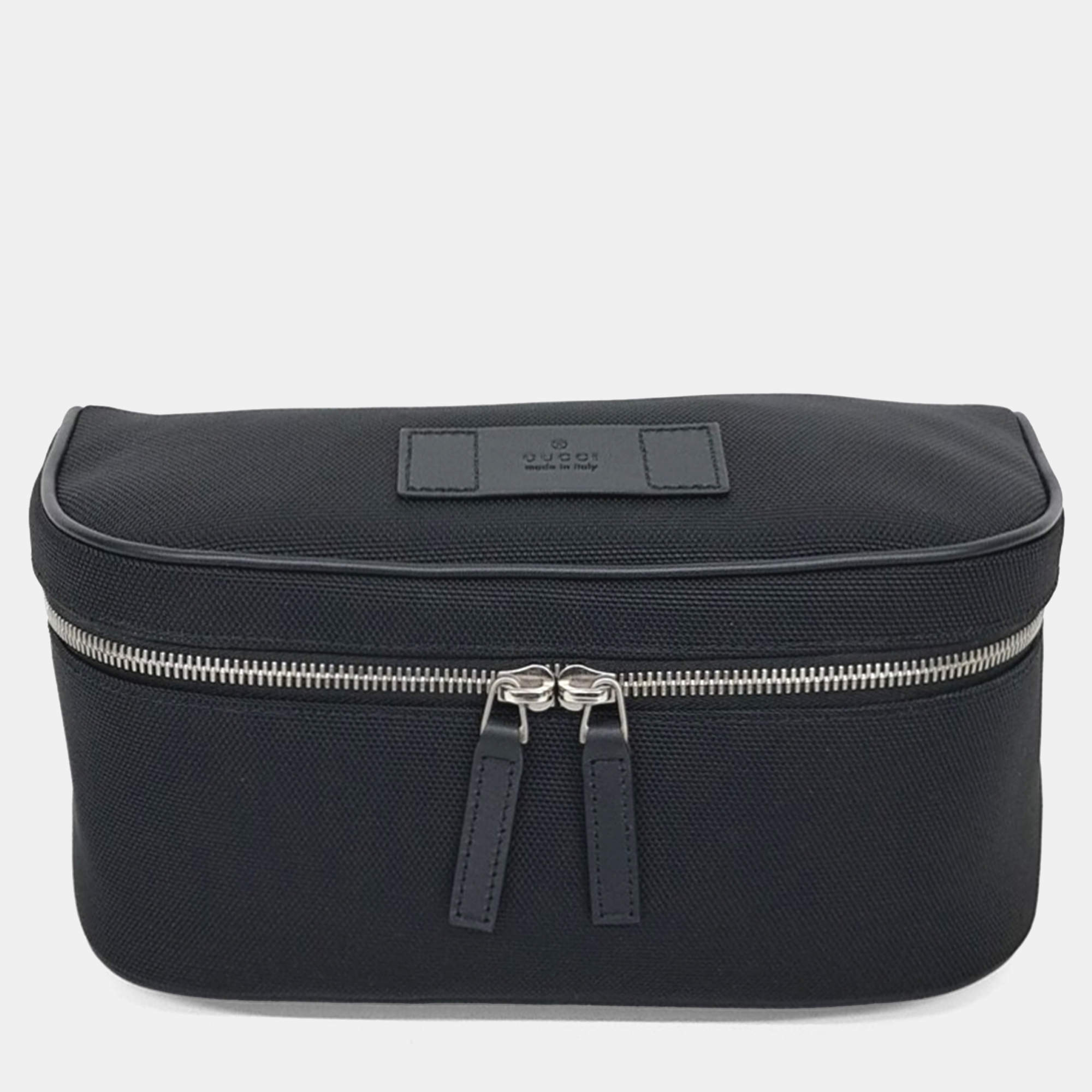 Gucci Black Fabric Web Techno Hip Sack