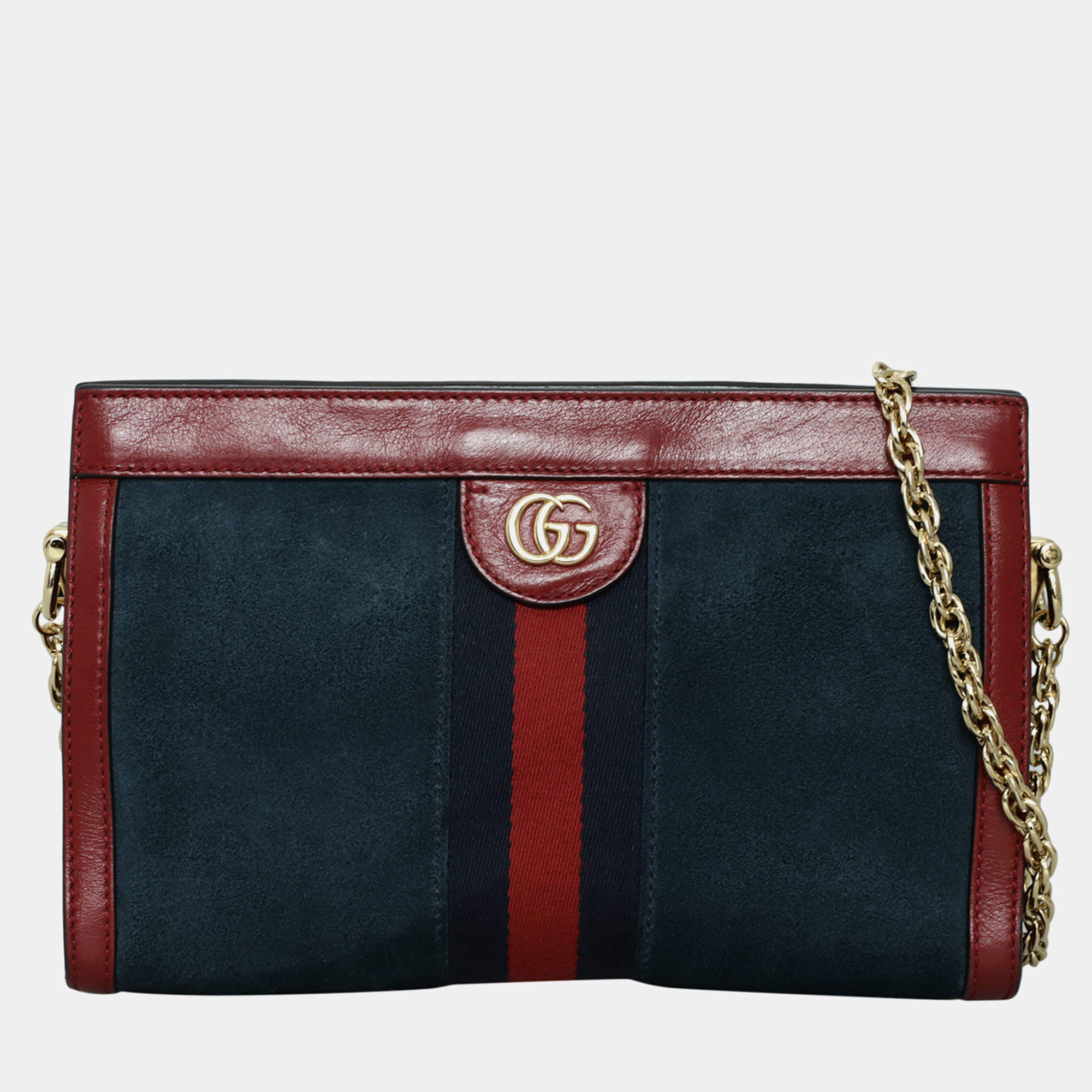 Pre Owned Gucci Ophidia Web Crossbody Clutch