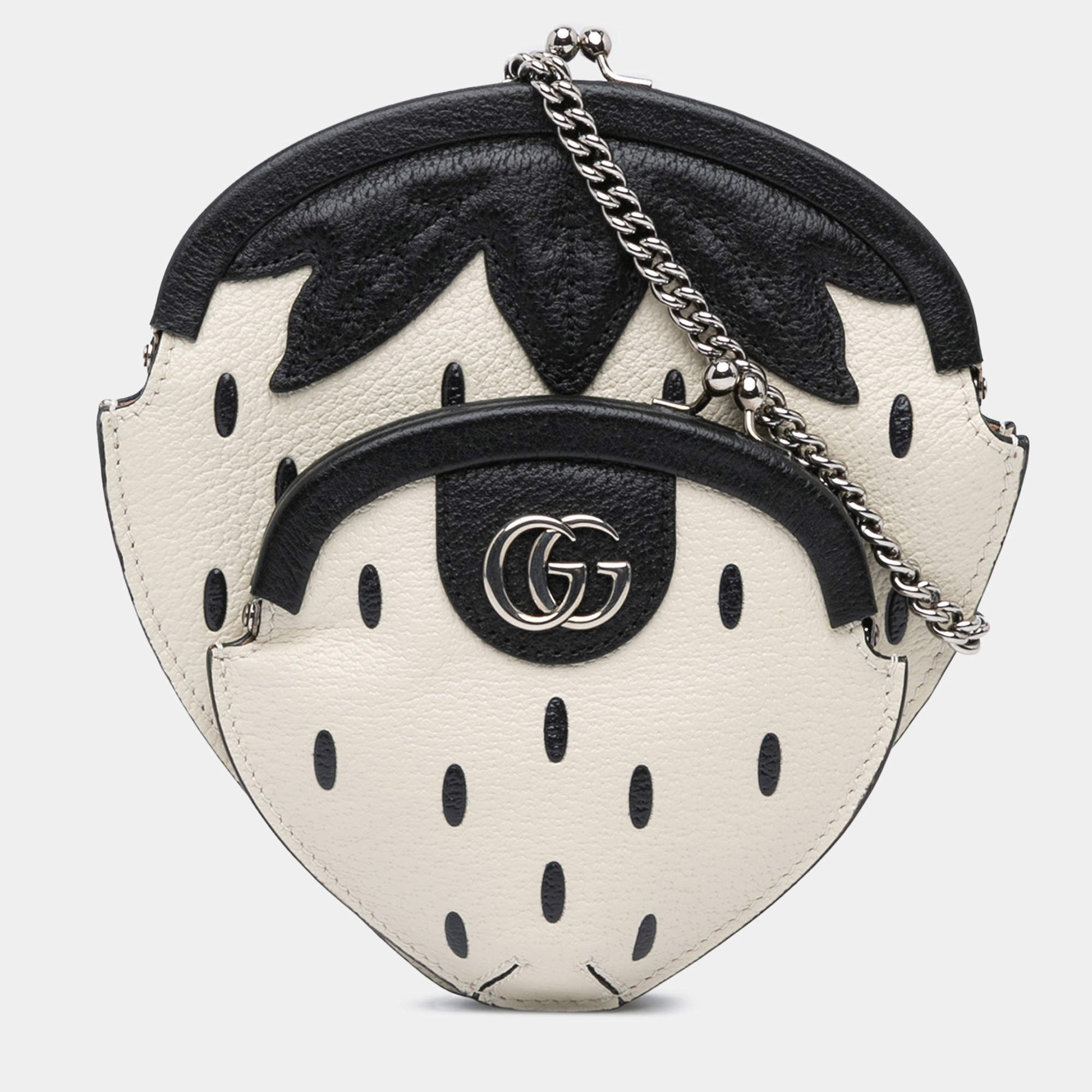 Pre Owned Gucci Leather Fruittini Strawberry Crossbody Bag