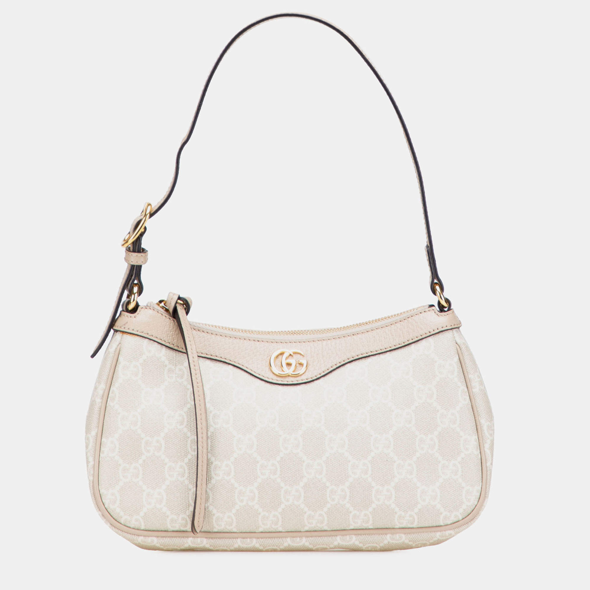 Pre Owned Gucci Grey Small GG Supreme Ophidia Shoulder Bag