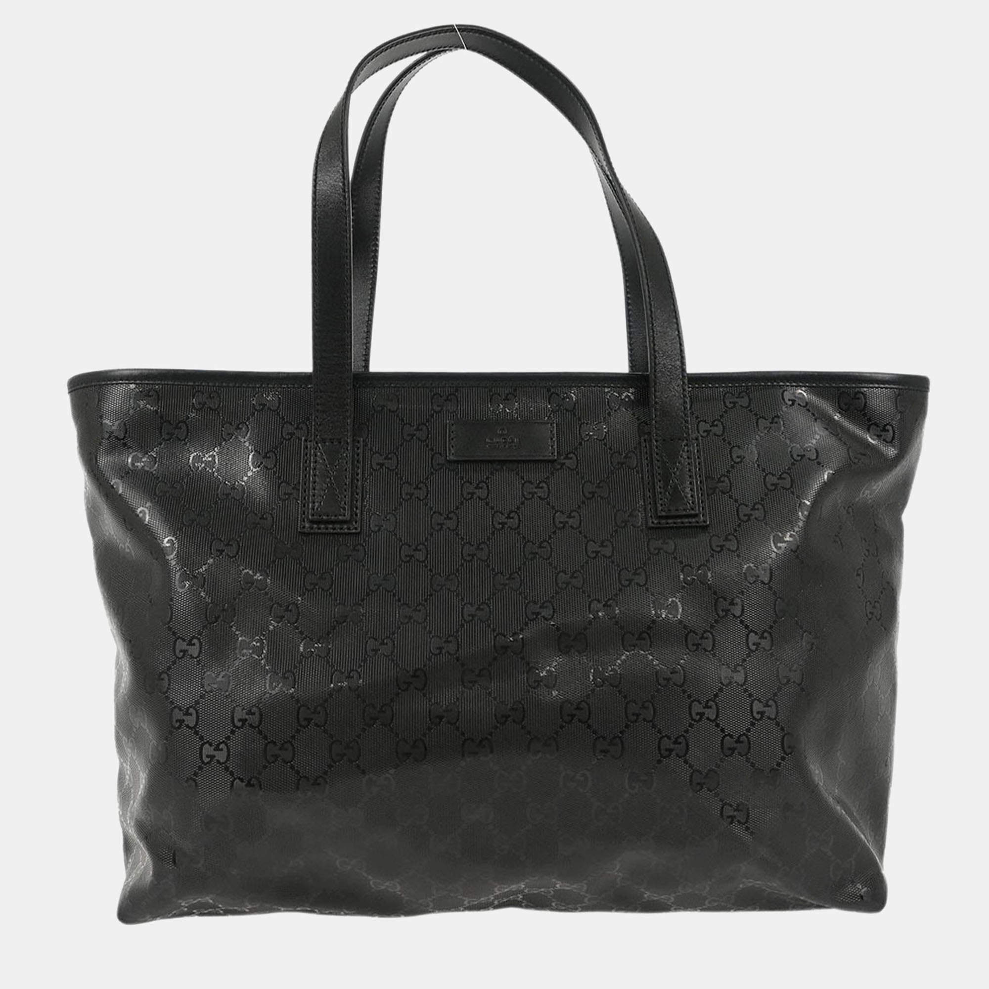 Pre Owned Gucci Black GG Tote Handbag