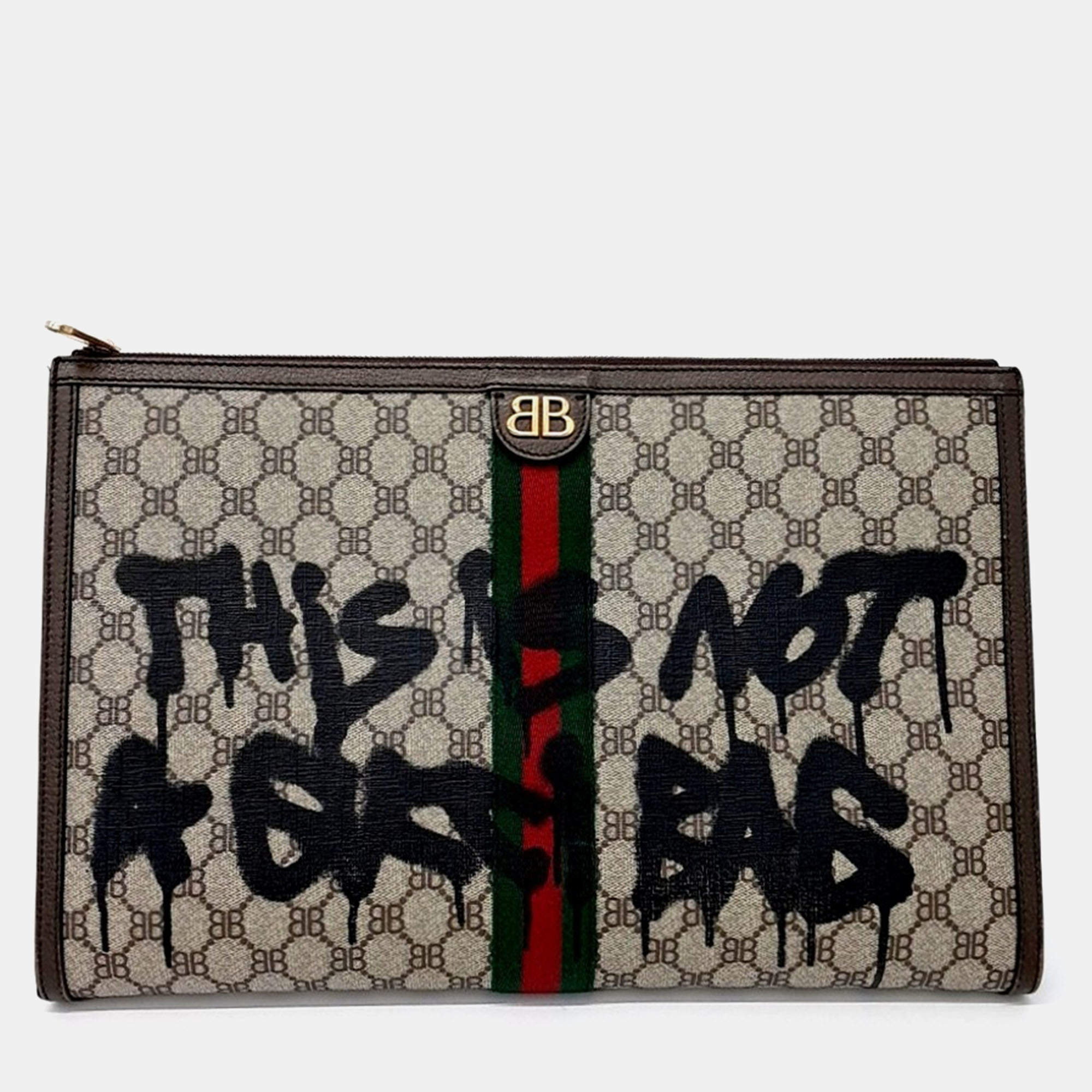 Pre Owned Gucci X Hacker Project Clutch