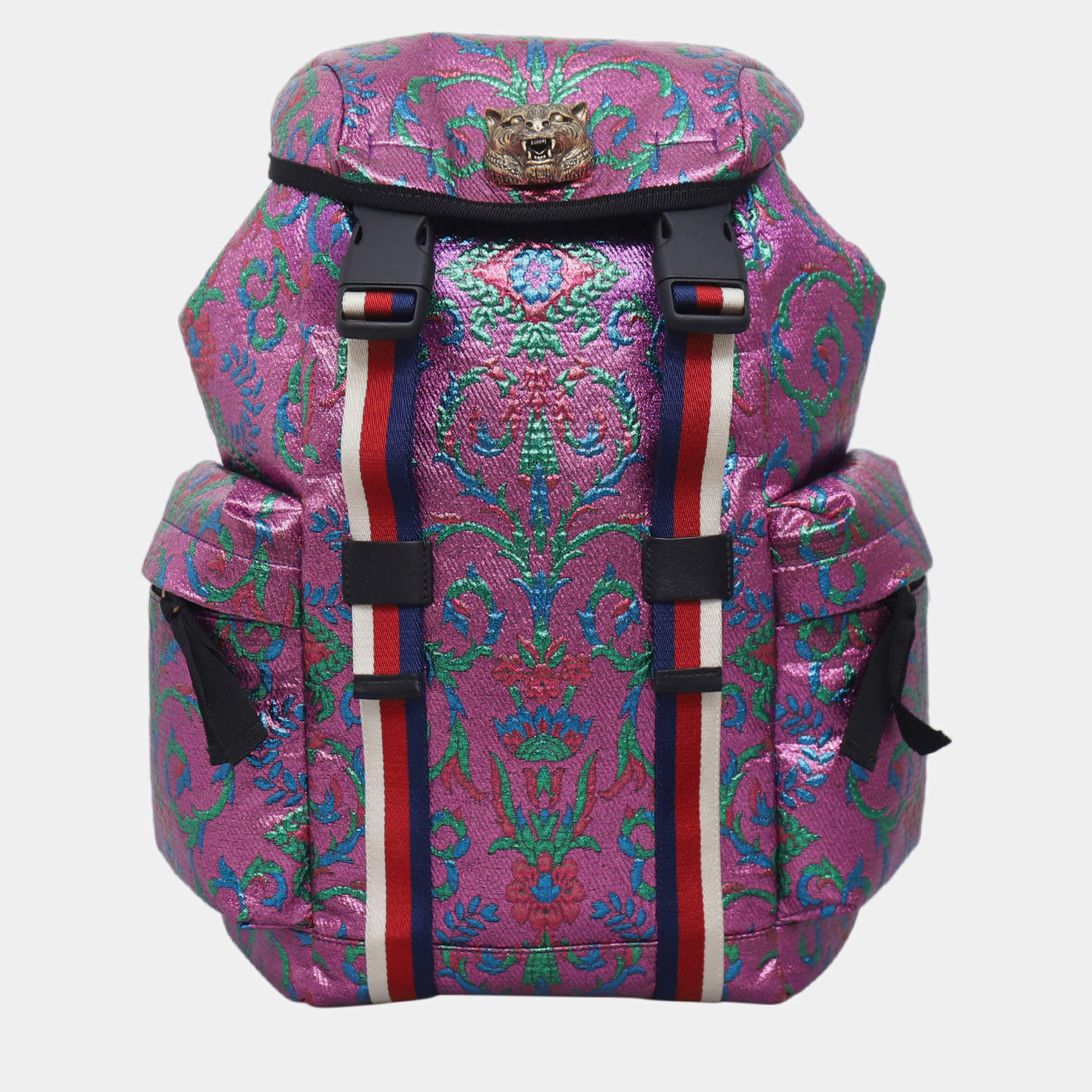 Pre Owned GG Multicolor Brocade Backpack