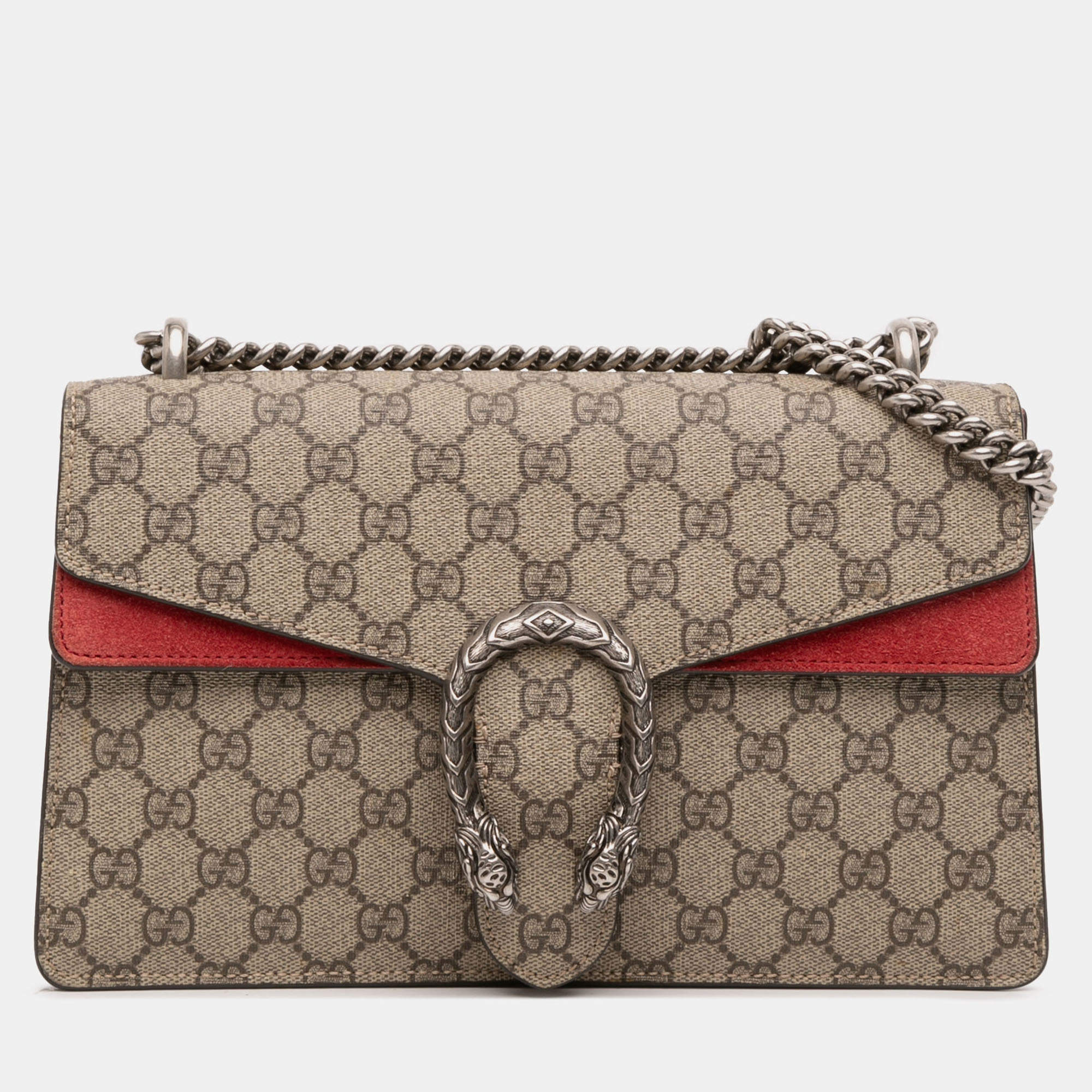 Pre Owned Gucci Brown Medium GG Supreme Dionysus Shoulder Bag