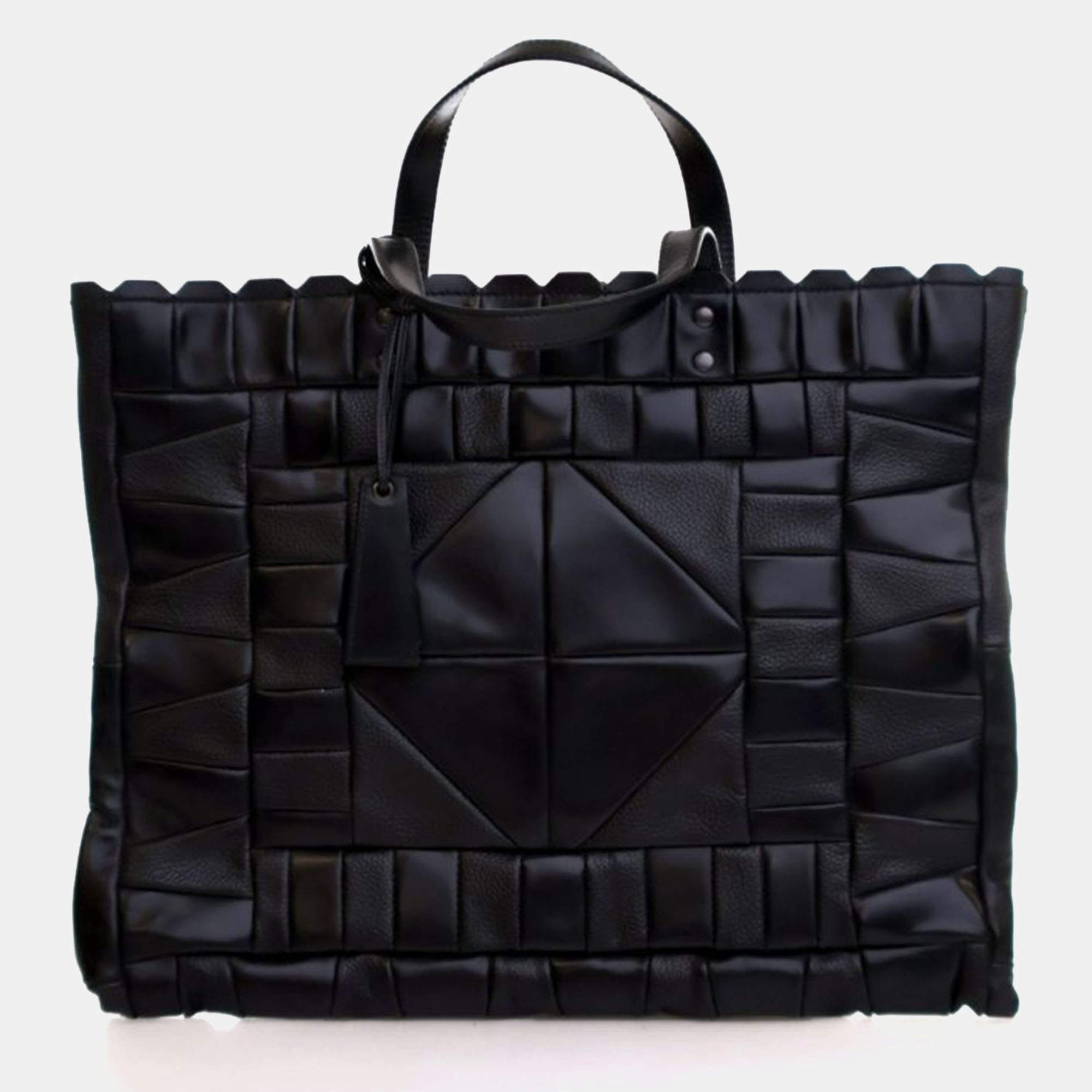 Pre Owned Gucci Calfskin Patchwork Tote