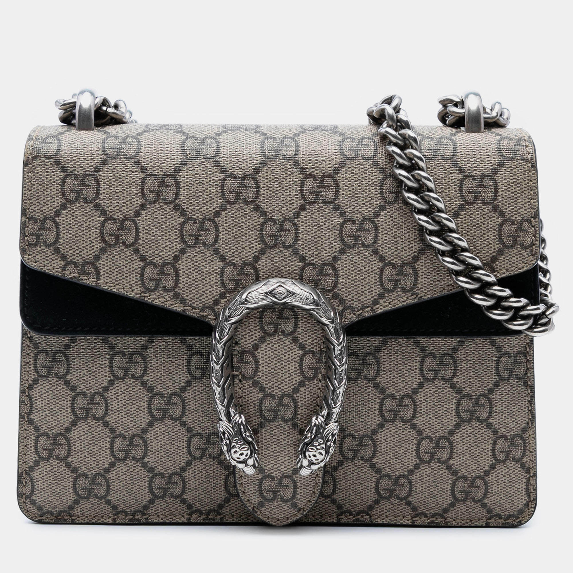 Pre Owned Gucci Beige Small GG Supreme Dionysus Crossbody