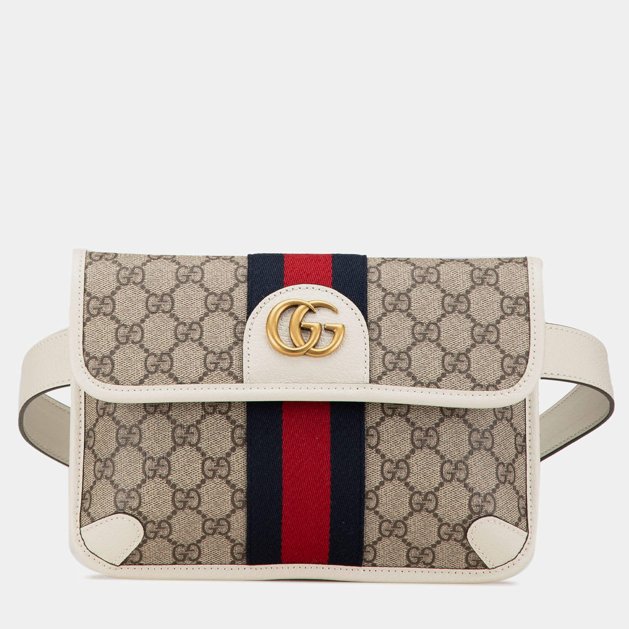 Pre Owned Gucci GG Supreme Ophidia Belt Bag