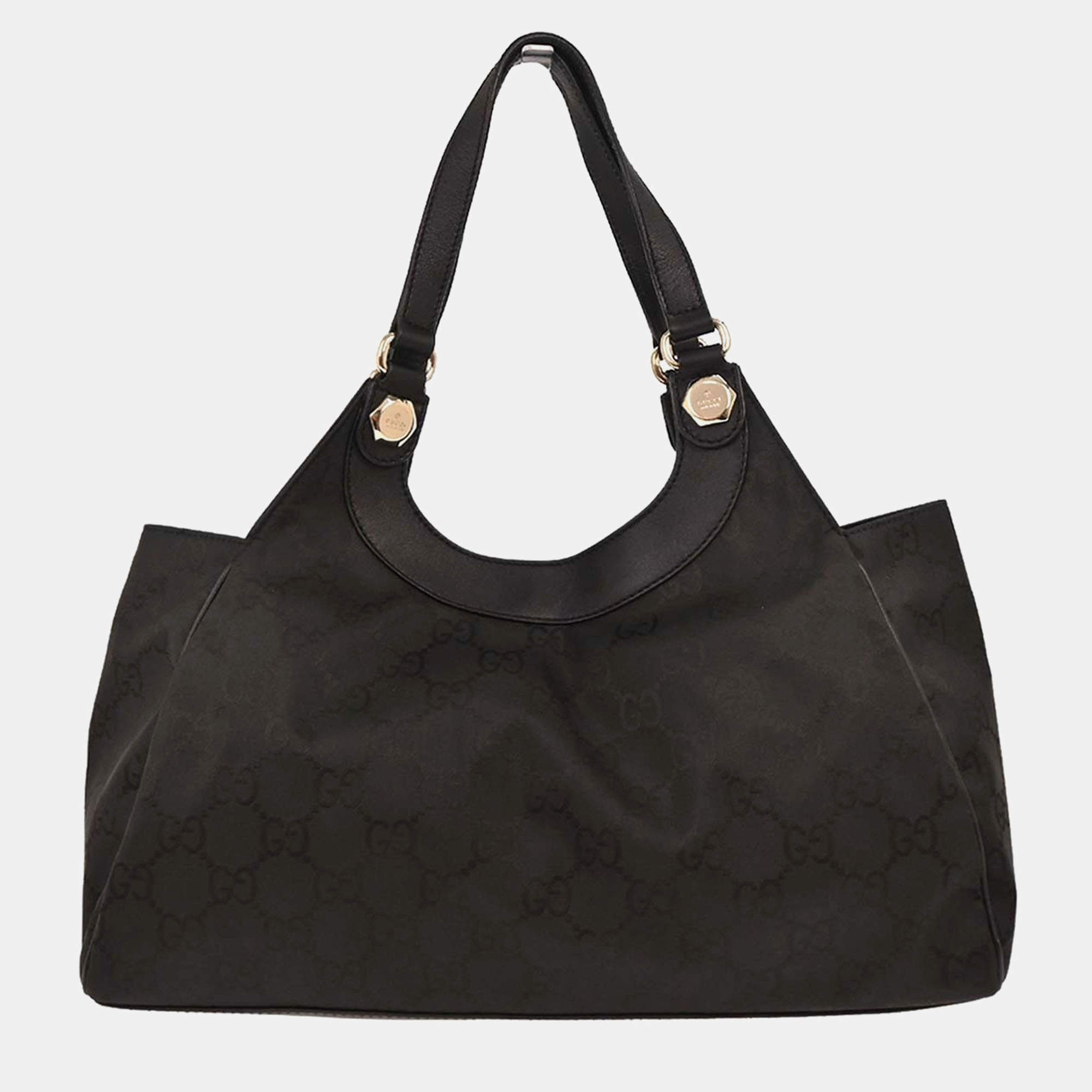 Pre Owned Gucci Black GG Handbag