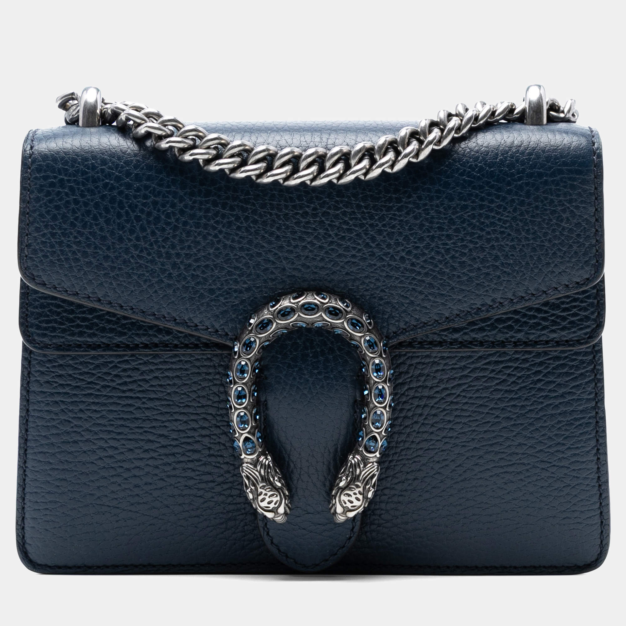 مملوكة مسبقًا حقيبة غوتشي ديونيسوس جلد أزرق صغيرة كروس بودي