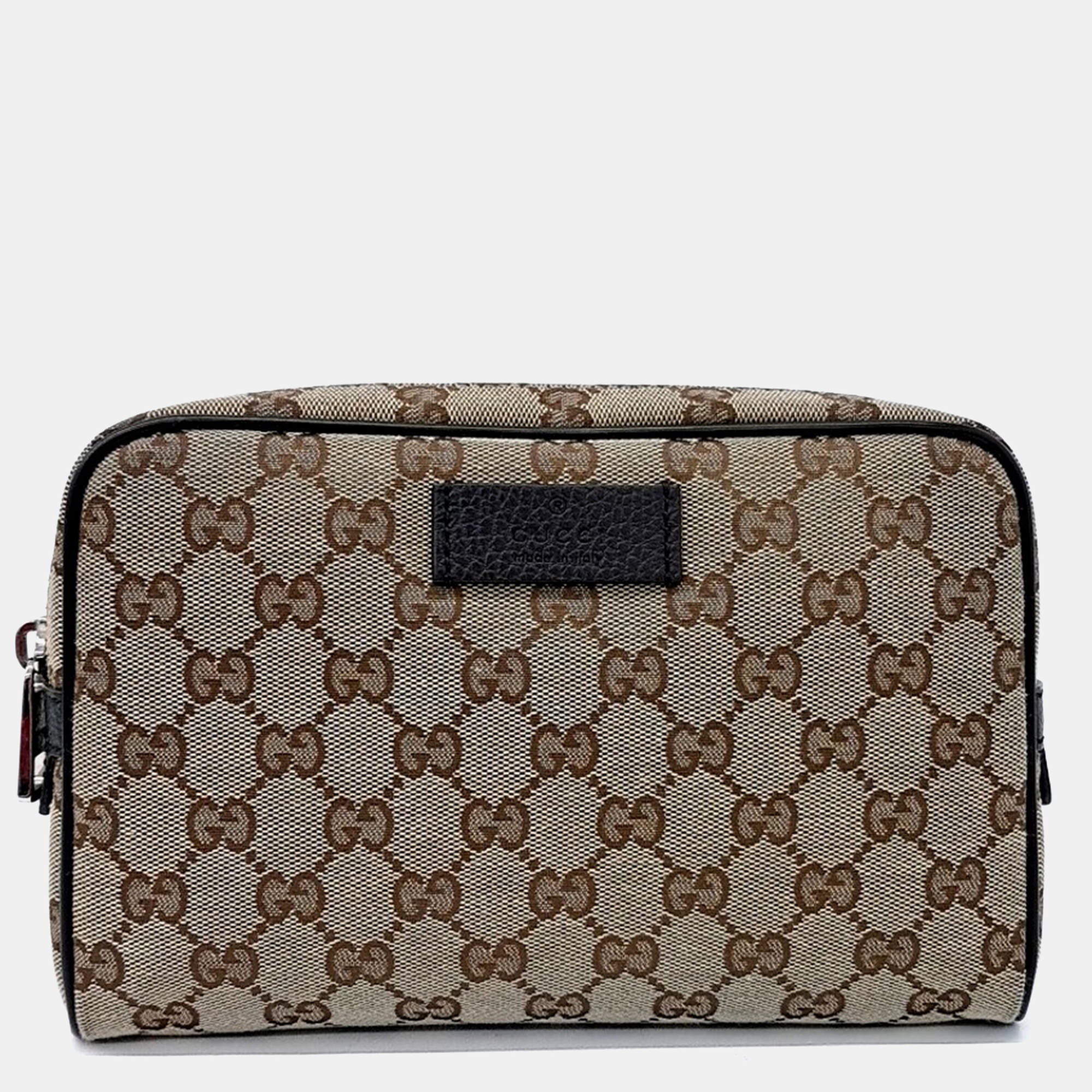 مملوكة مسبقًا Gucci Beige Fabric Jacquard Hip Sack