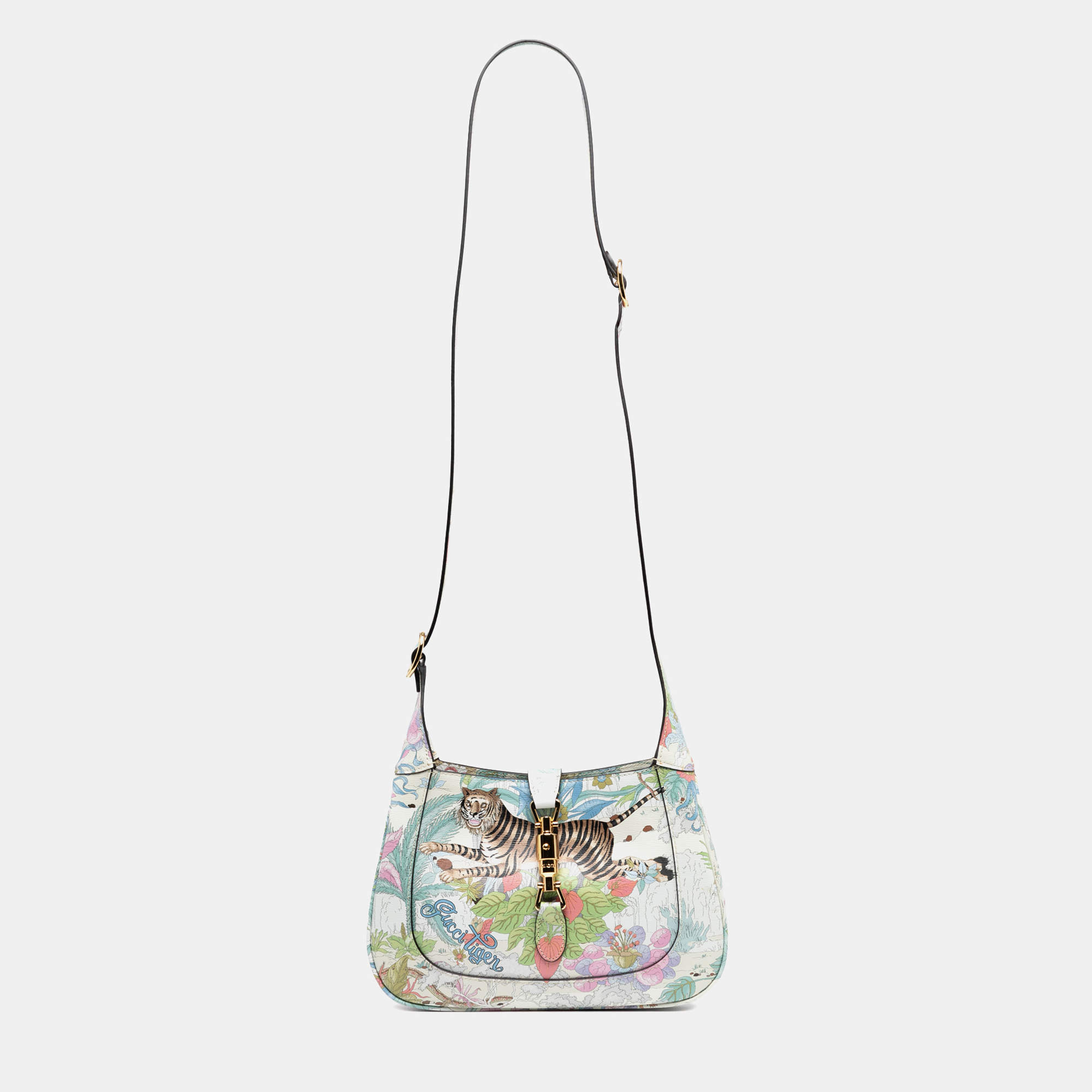 مملوكة مسبقًا Gucci Blue Small Calfskin Tiger Jackie 1961 Crossbody