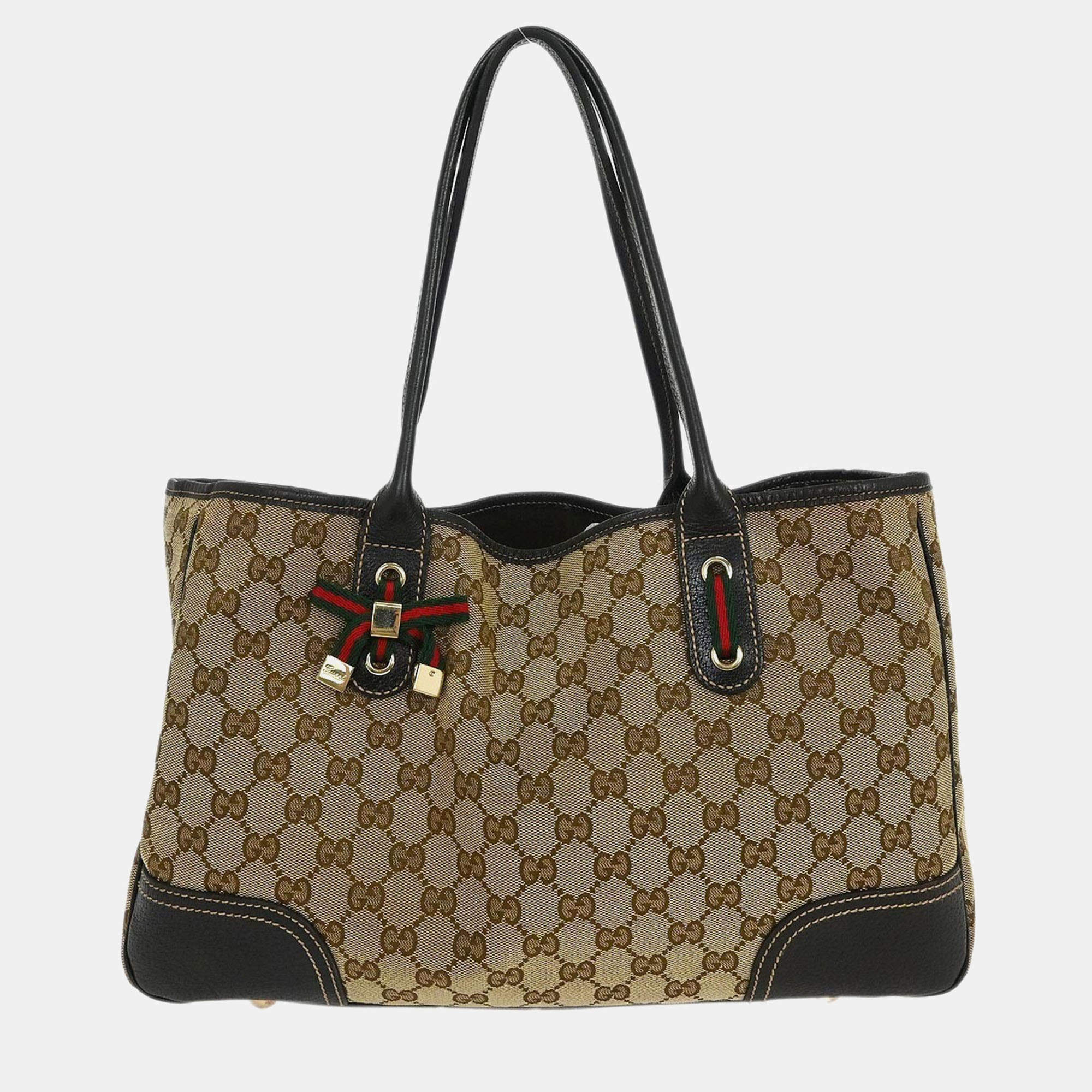 مملوكة مسبقًا Gucci Brown Sherry Gg Tote Bag